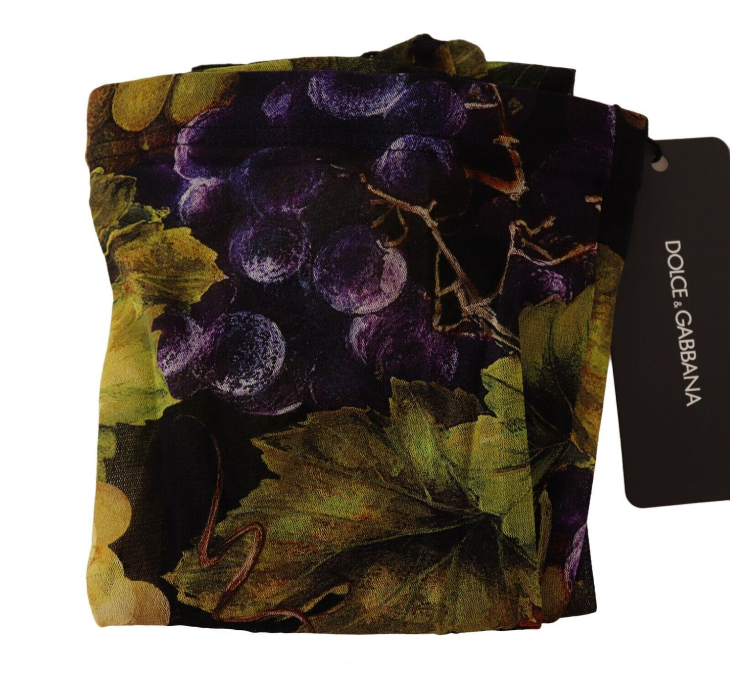 Black Grapes Print Stockings Tights