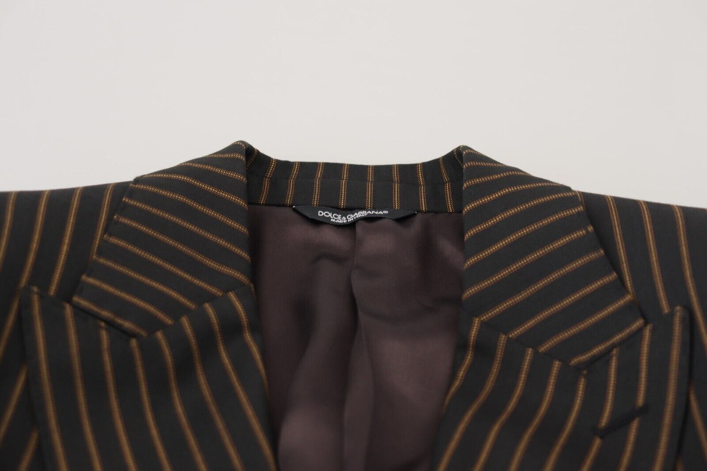 Dark Gray Stripes Single Breasted Blazer