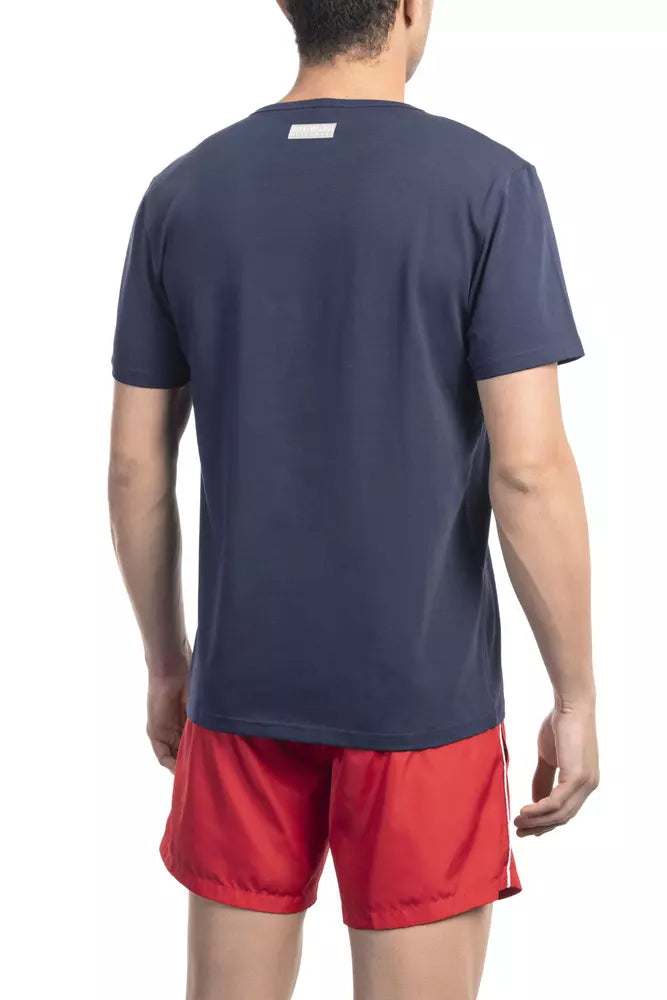 Black Cotton Men T-Shirt
