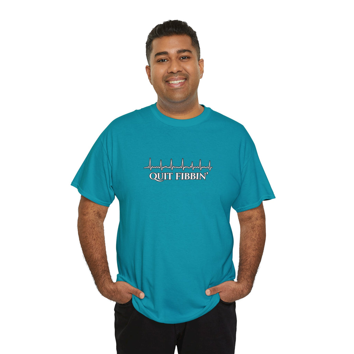 Quit Fibbin’ ECG Shirt | Funny Atrial Fibrillation EKG Tee | Telemetry Monitor Tech Shirt | Cardiac Nurse Healthcare Gift