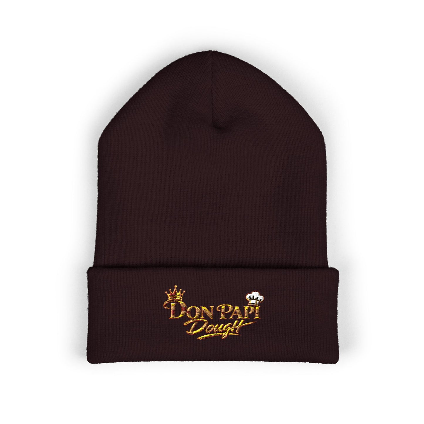 Don Papi Dough Gold Embroidered Cuffed Beanie
