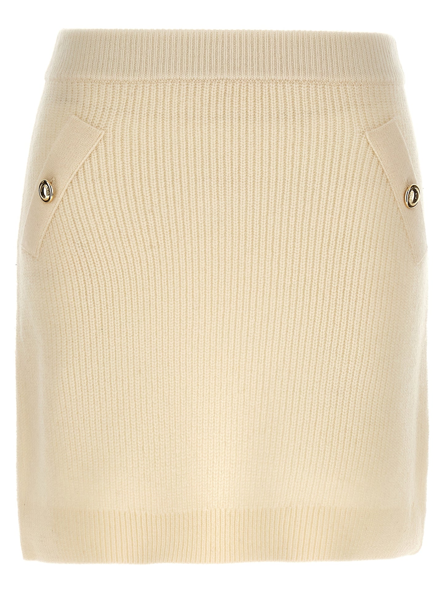 White Wool Long Skirt