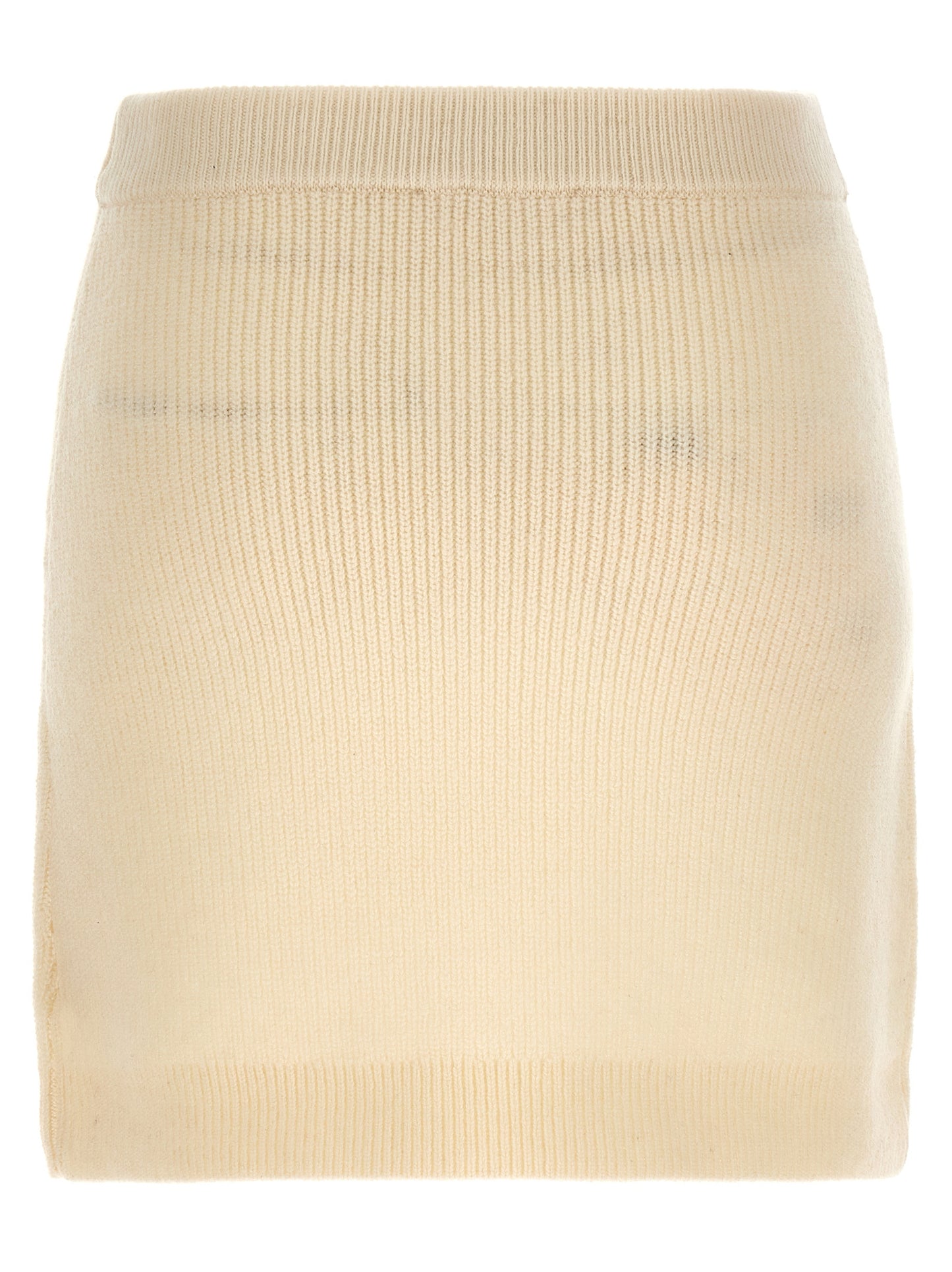 White Wool Long Skirt
