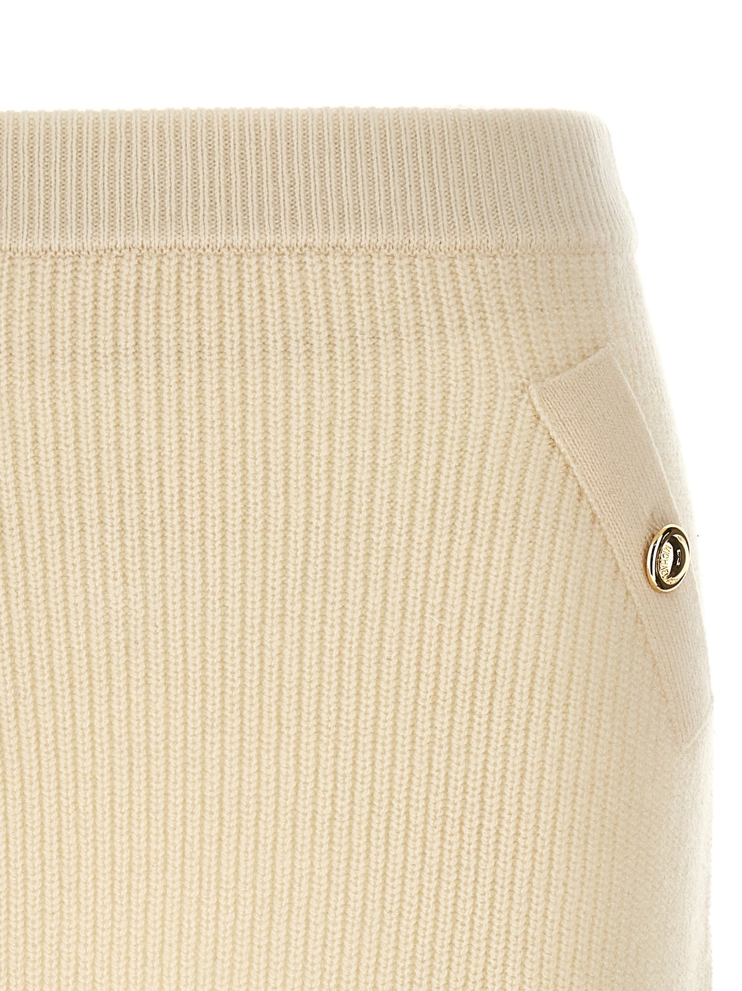 White Wool Long Skirt