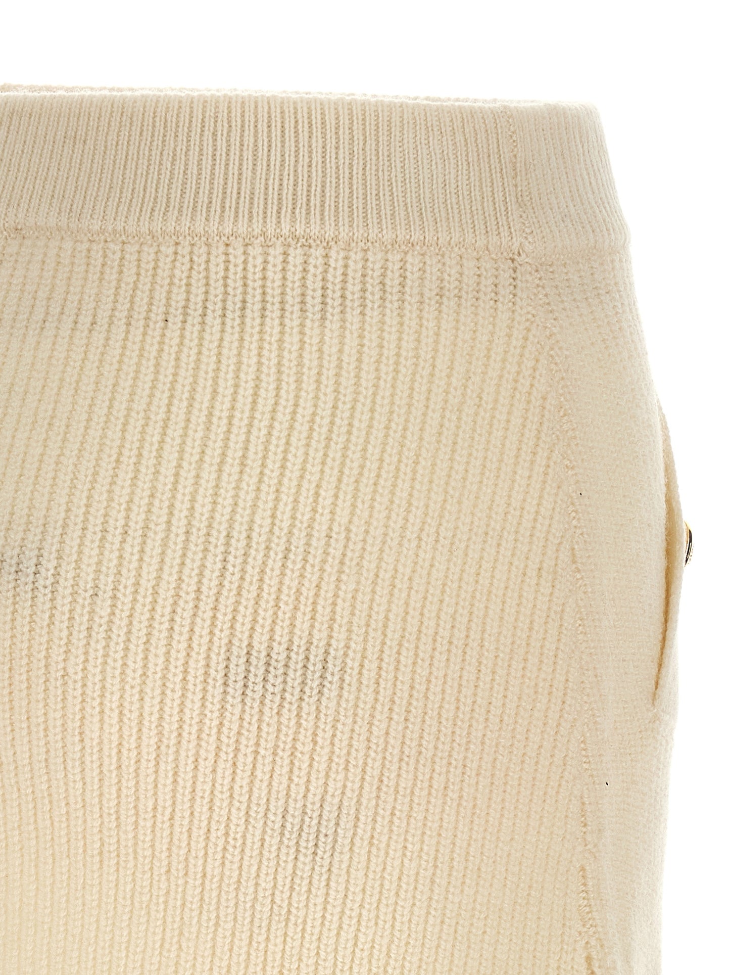 White Wool Long Skirt