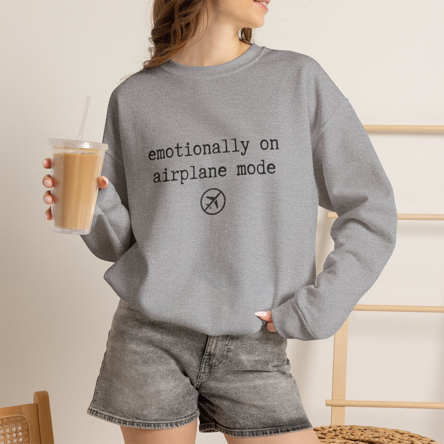 Emotionally on Airplane Mode Sweatshirt | Unisex Sweatshirt