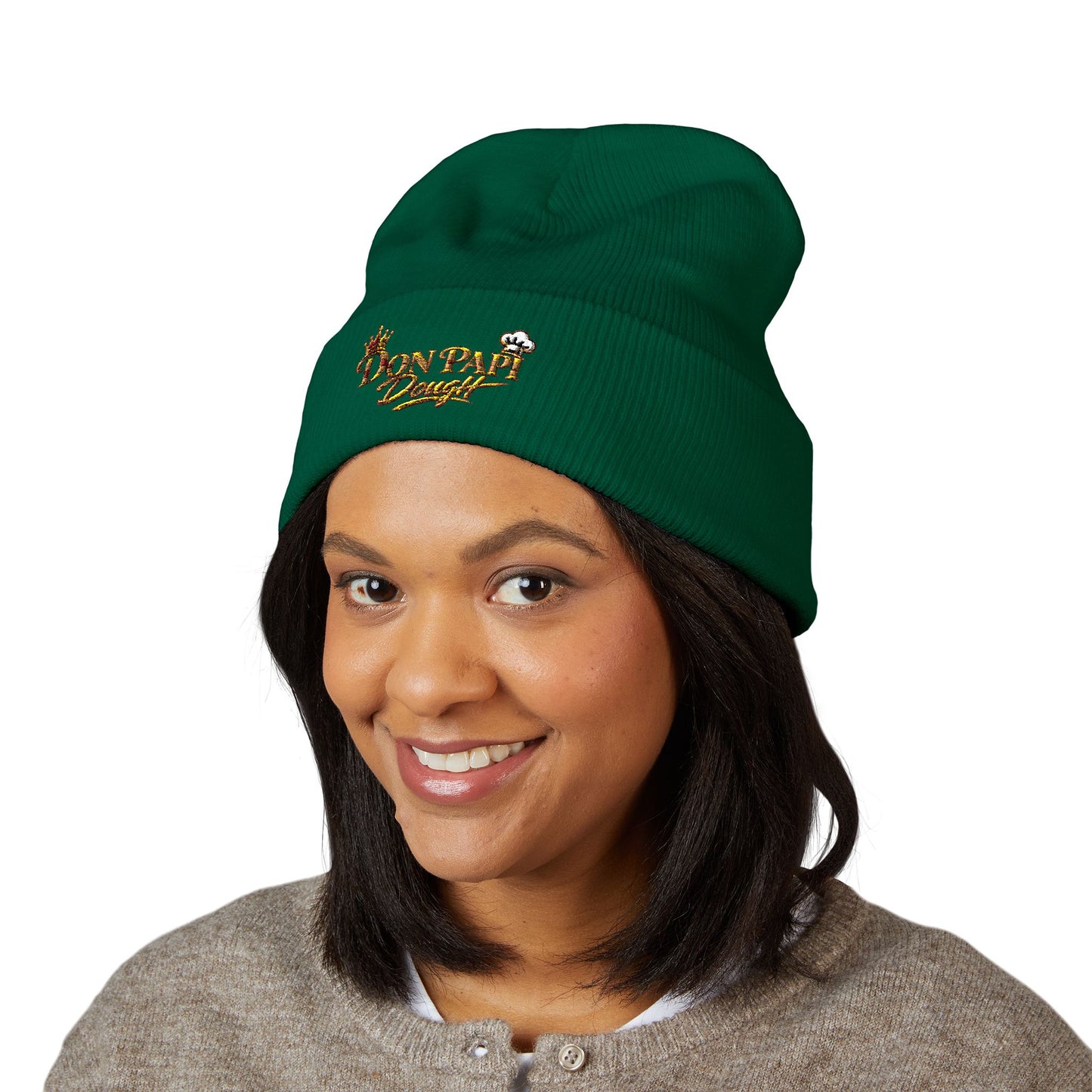 Don Papi Dough Gold Embroidered Cuffed Beanie