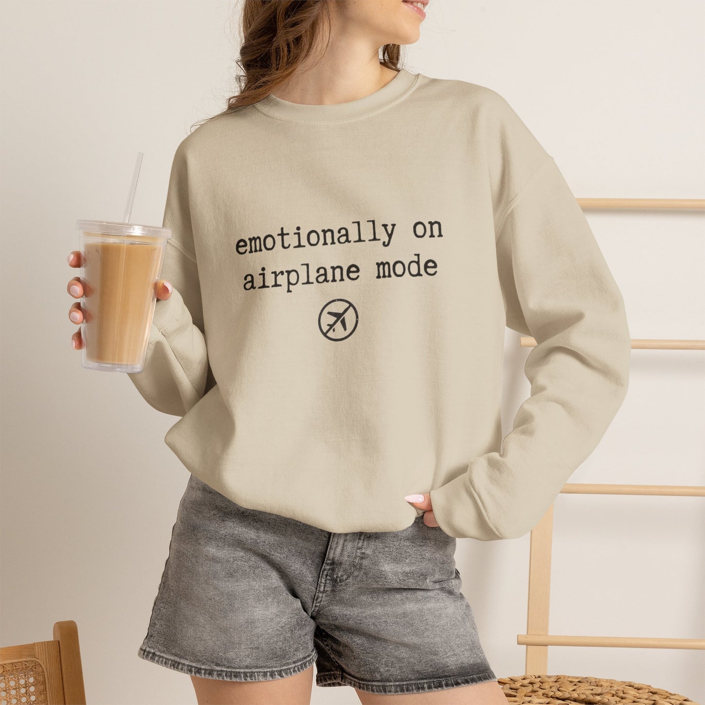 Emotionally on Airplane Mode Sweatshirt | Unisex Sweatshirt