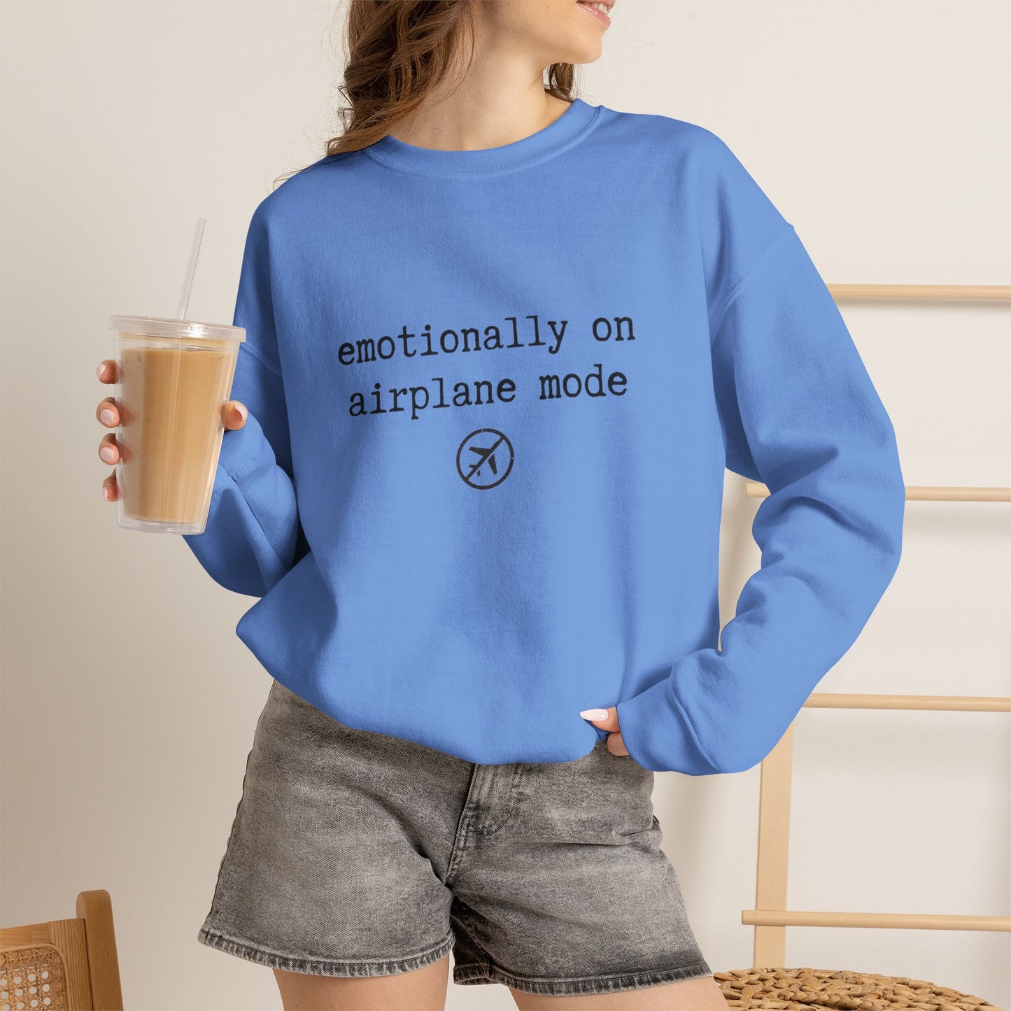 Emotionally on Airplane Mode Sweatshirt | Unisex Sweatshirt