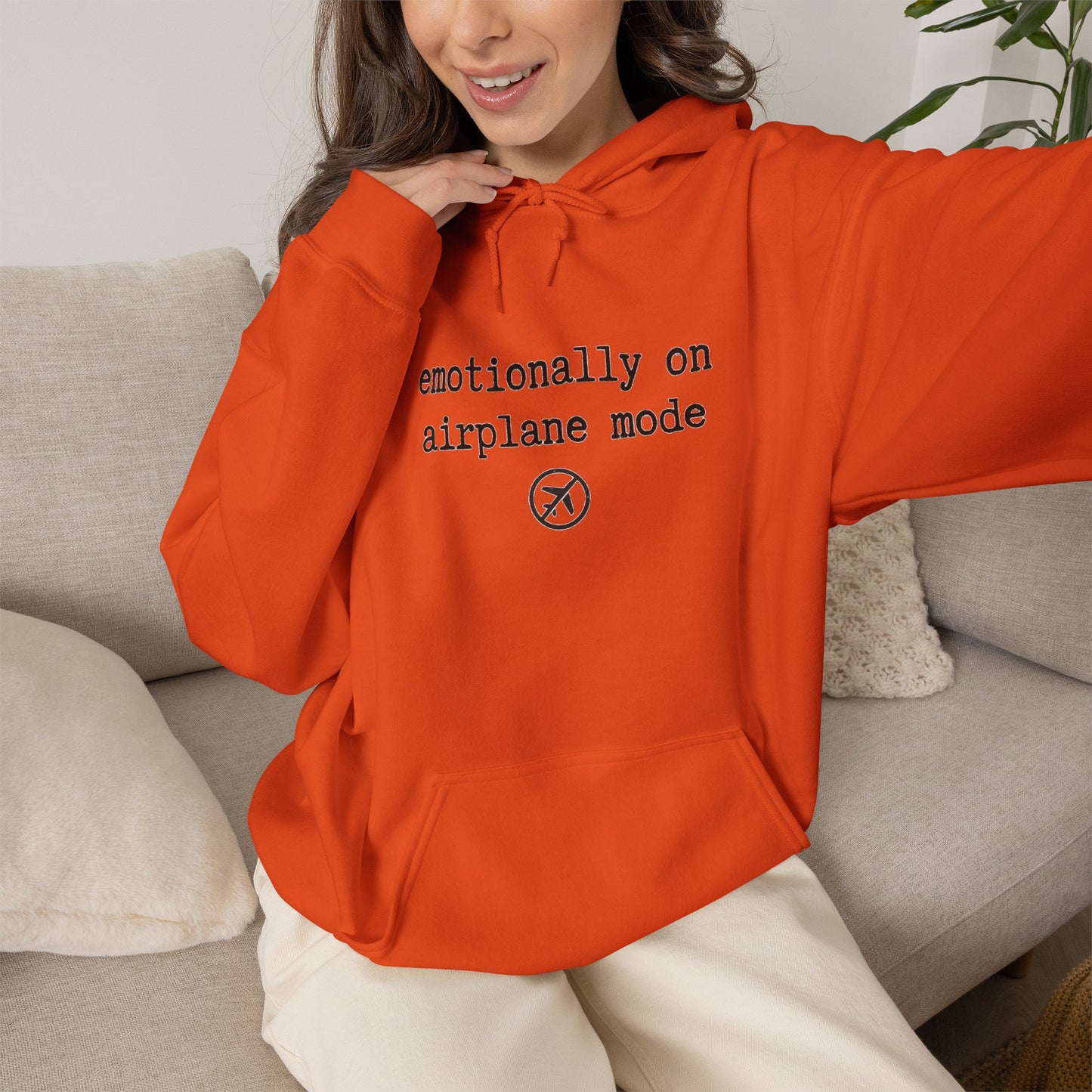 Emotionally on Airplane Mode Hoodie