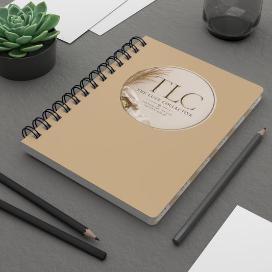 TLC The Luxe Collective Spiral Journal — Neutral Boho Notebook for Journaling, Notes & Planning