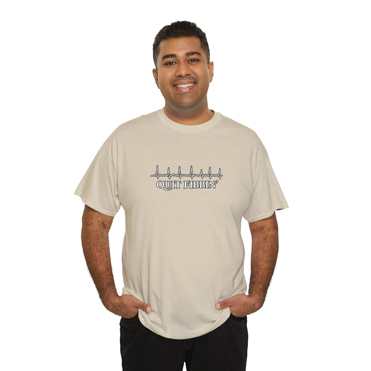 Quit Fibbin’ ECG Shirt | Funny Atrial Fibrillation EKG Tee | Telemetry Monitor Tech Shirt | Cardiac Nurse Healthcare Gift