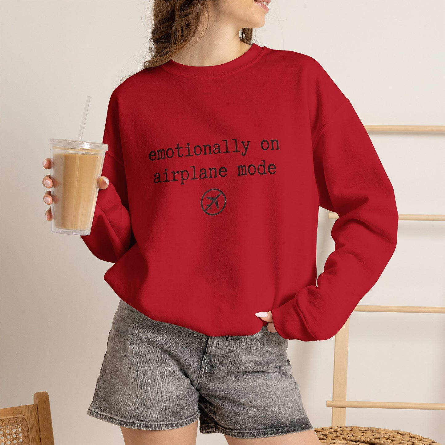 Emotionally on Airplane Mode Sweatshirt | Unisex Sweatshirt