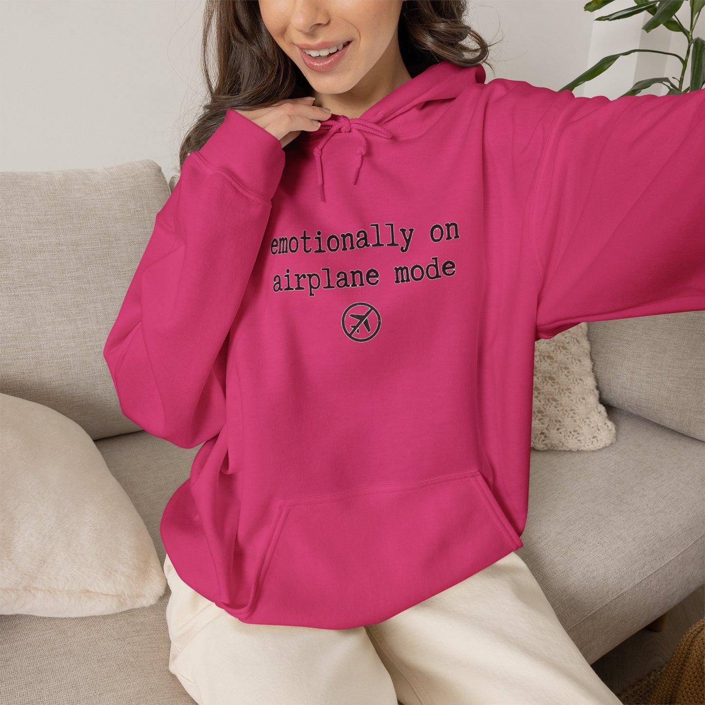 Emotionally on Airplane Mode Hoodie