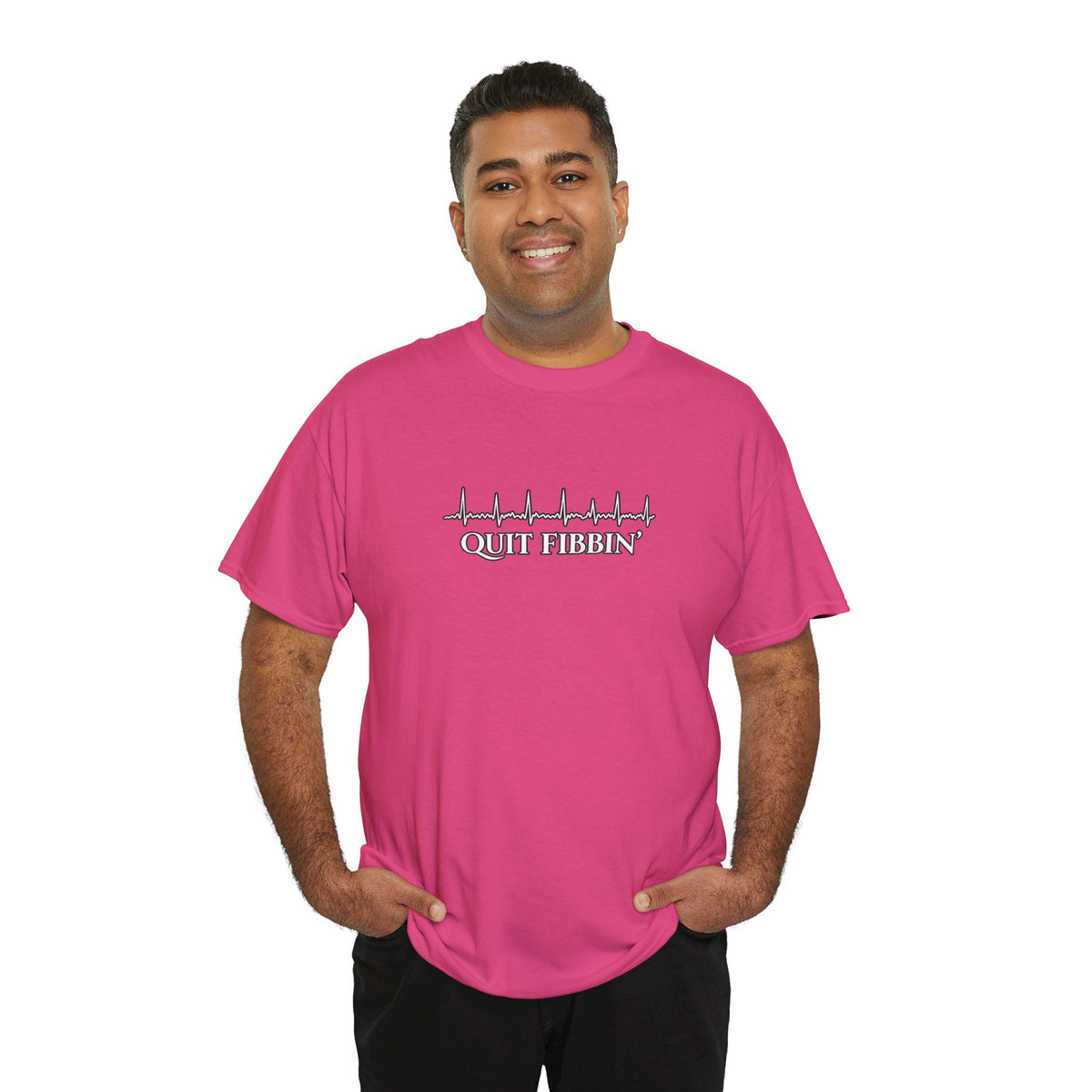 Quit Fibbin’ ECG Shirt | Funny Atrial Fibrillation EKG Tee | Telemetry Monitor Tech Shirt | Cardiac Nurse Healthcare Gift
