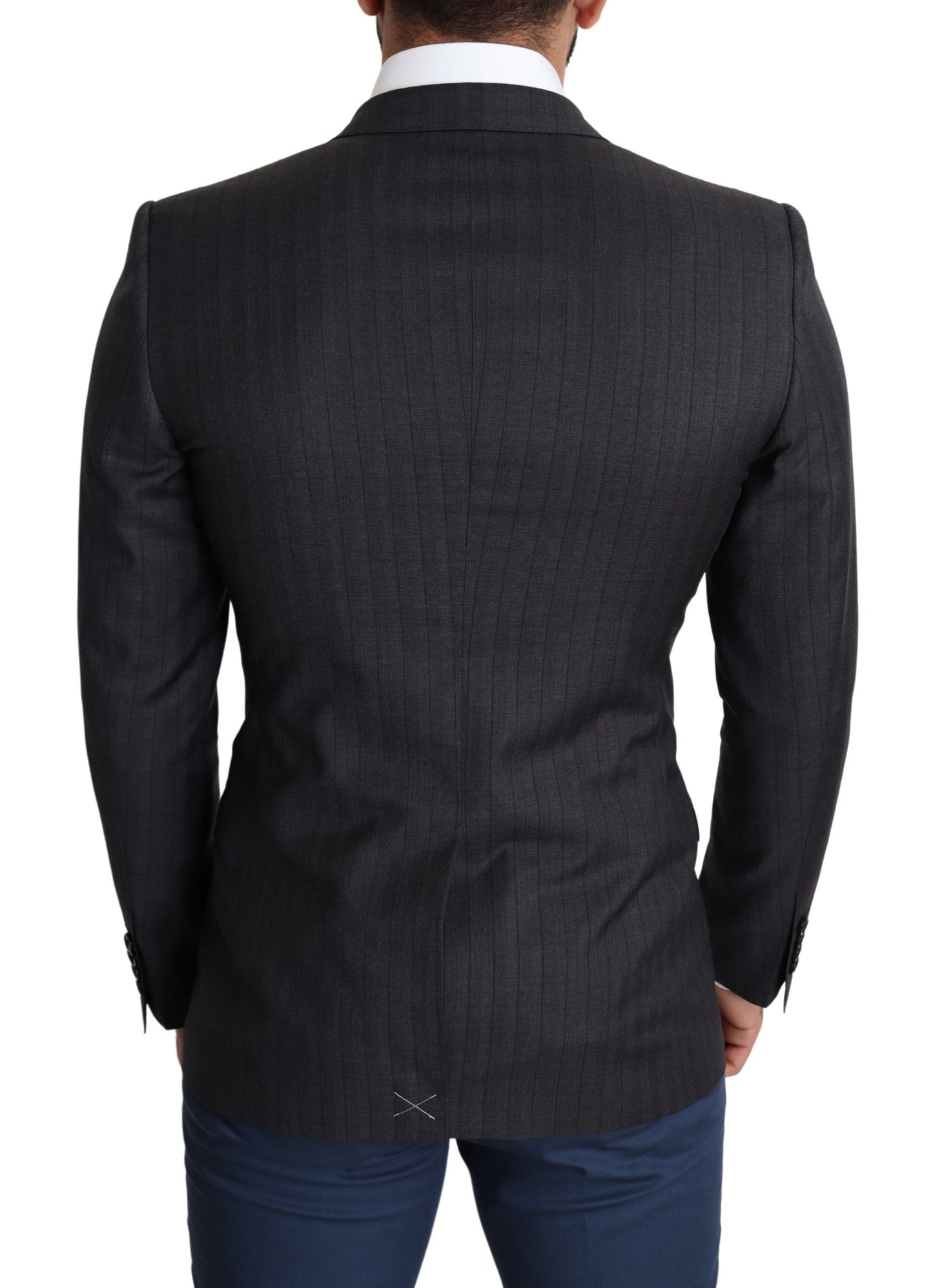 Dark Gray Wool Single Breasted Coat MARTINI Blazer