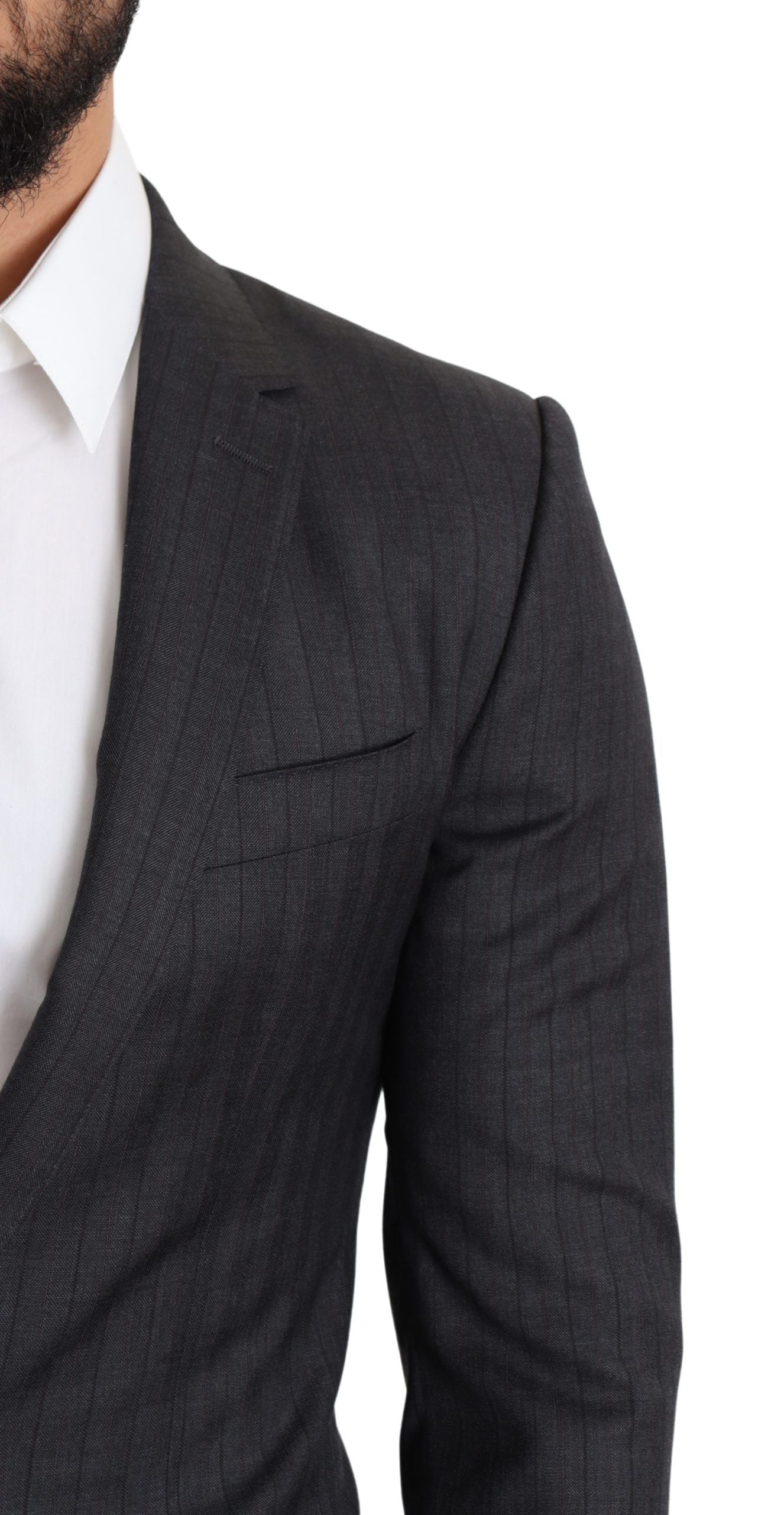 Dark Gray Wool Single Breasted Coat MARTINI Blazer
