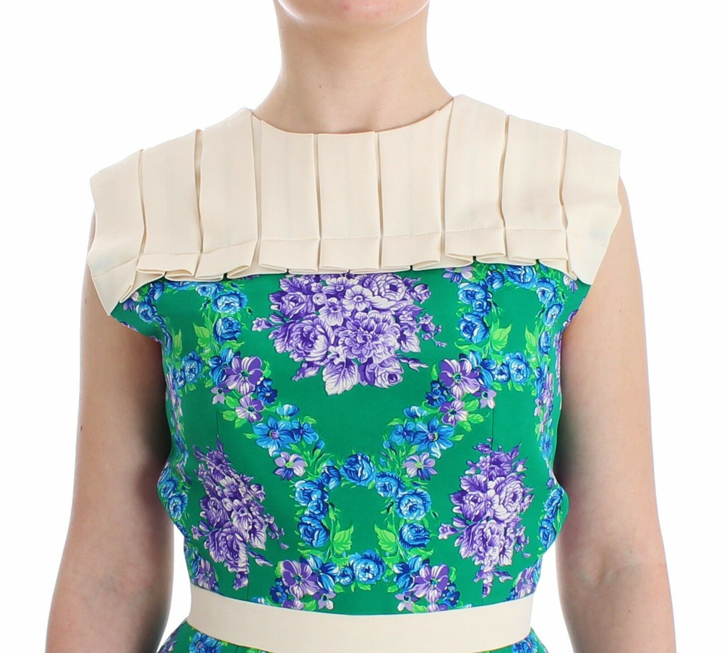 Multicolor Dress Gown Floral Sleeveless Gown