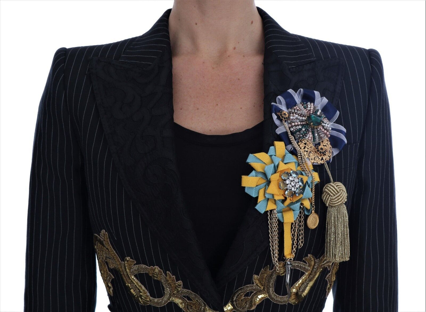Dark Gray Crystal Fairy Tale Blazer Jacket