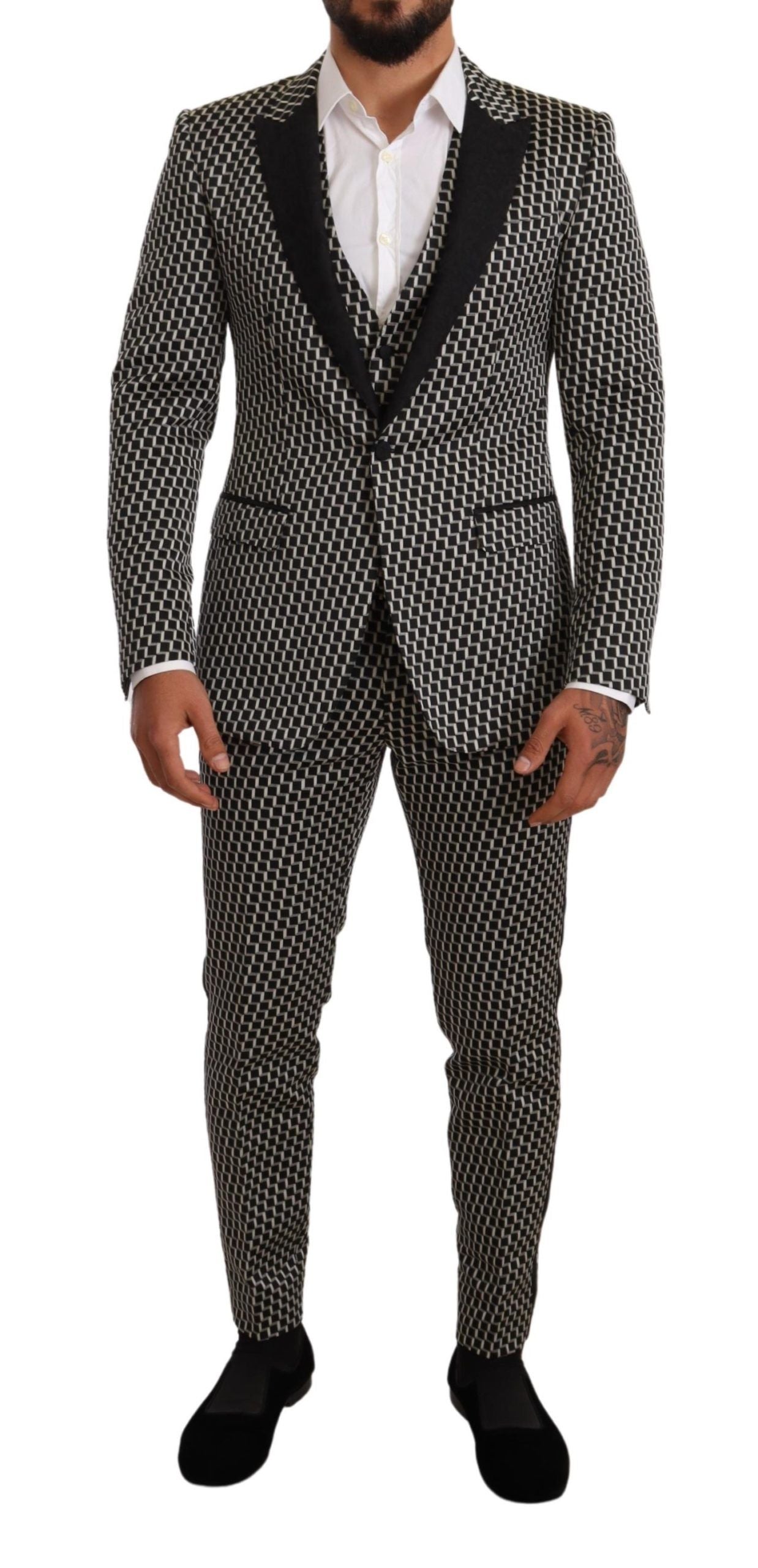 Dark Gray Check 3 Piece Set MARTINI Suit