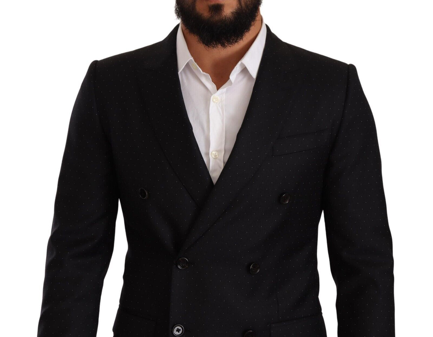 Dark Gray Dotted Double Breasted MARTINI Jacket