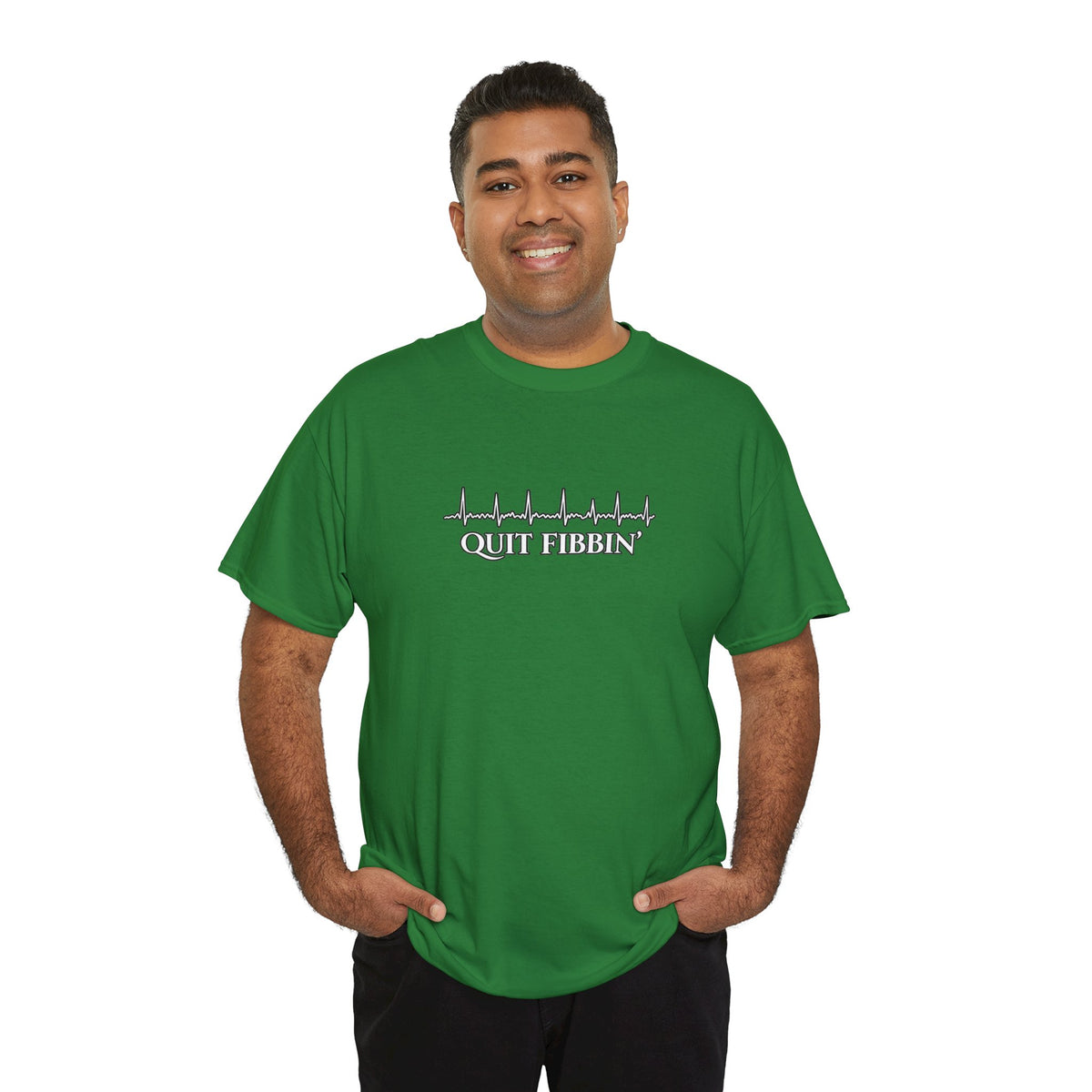 Quit Fibbin’ ECG Shirt | Funny Atrial Fibrillation EKG Tee | Telemetry Monitor Tech Shirt | Cardiac Nurse Healthcare Gift