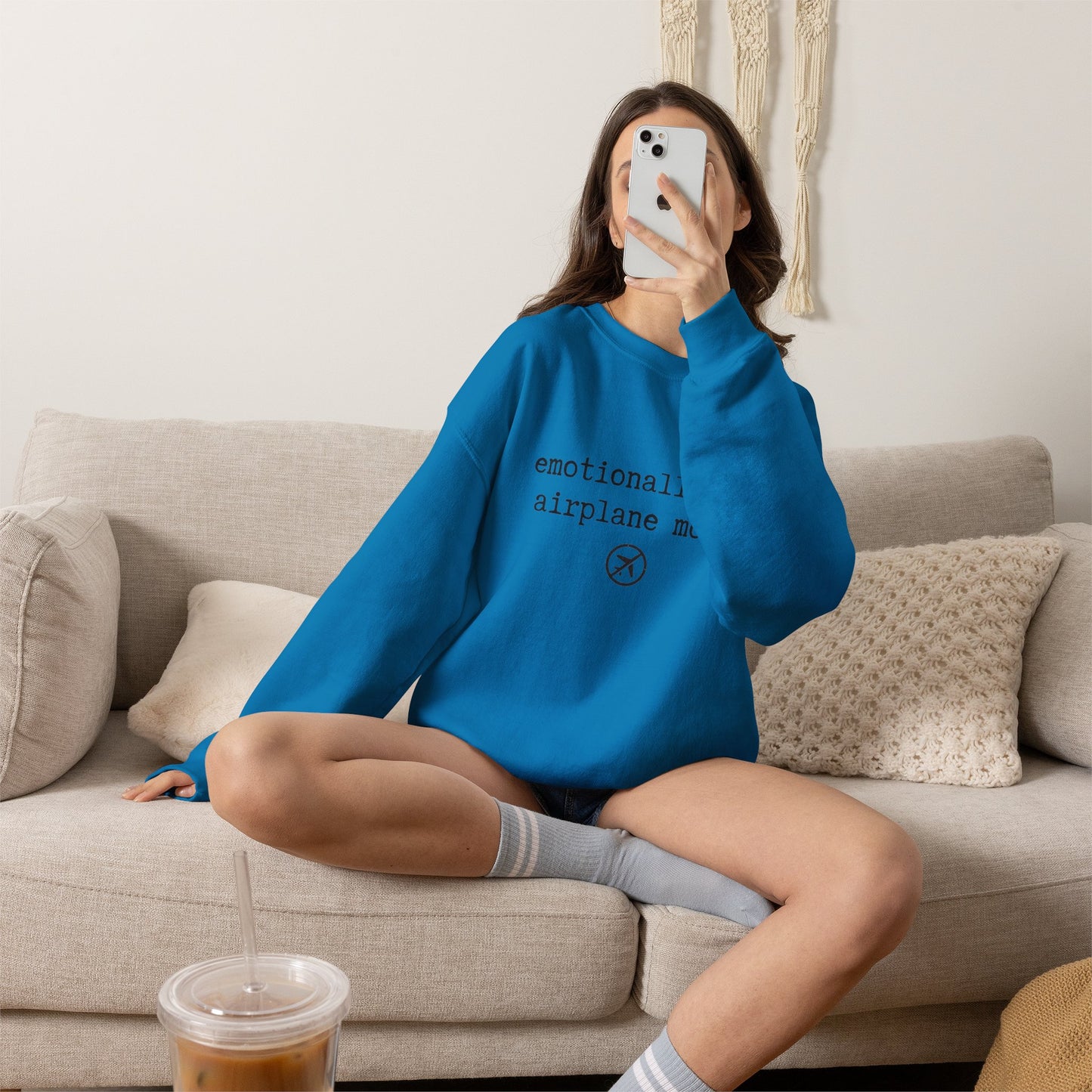 Emotionally on Airplane Mode Sweatshirt | Unisex Sweatshirt