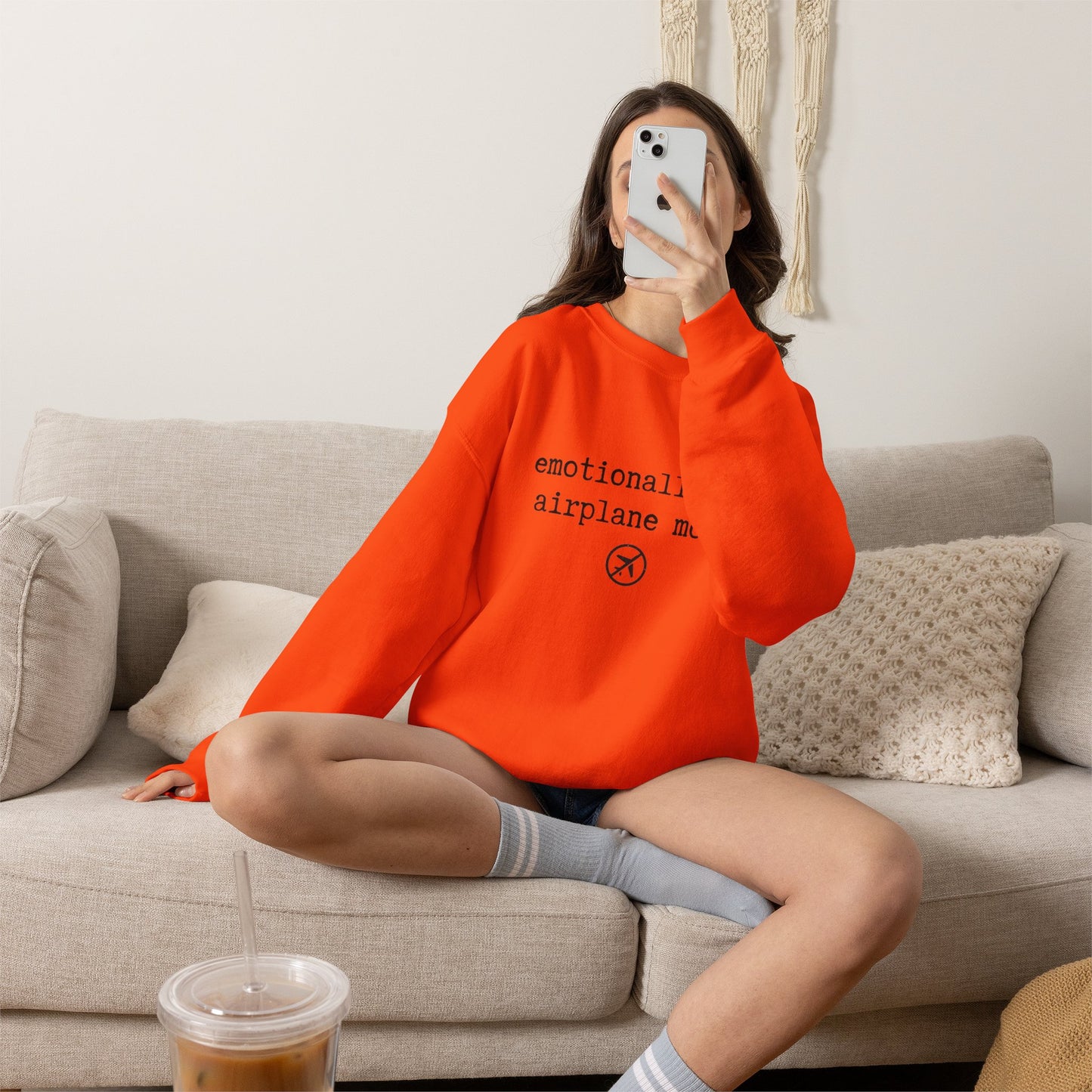 Emotionally on Airplane Mode Sweatshirt | Unisex Sweatshirt