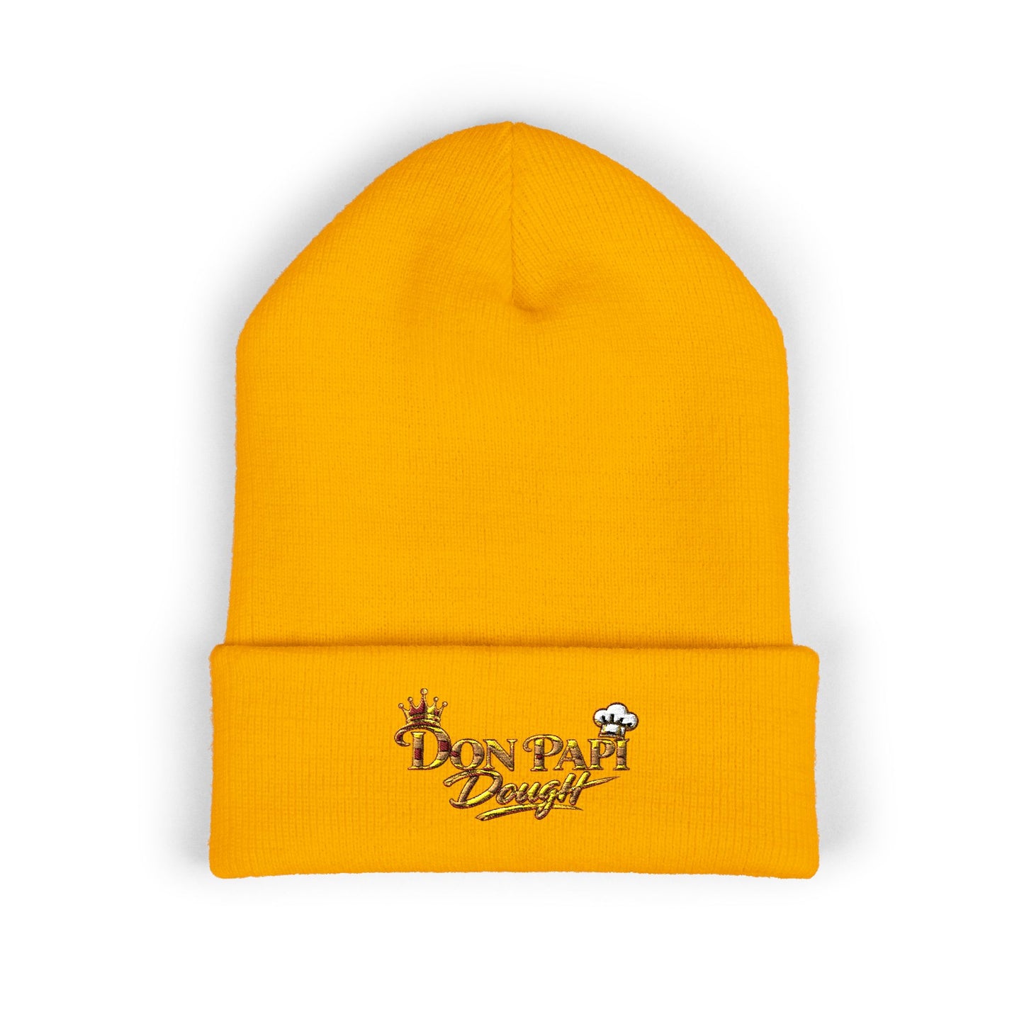 Don Papi Dough Gold Embroidered Cuffed Beanie
