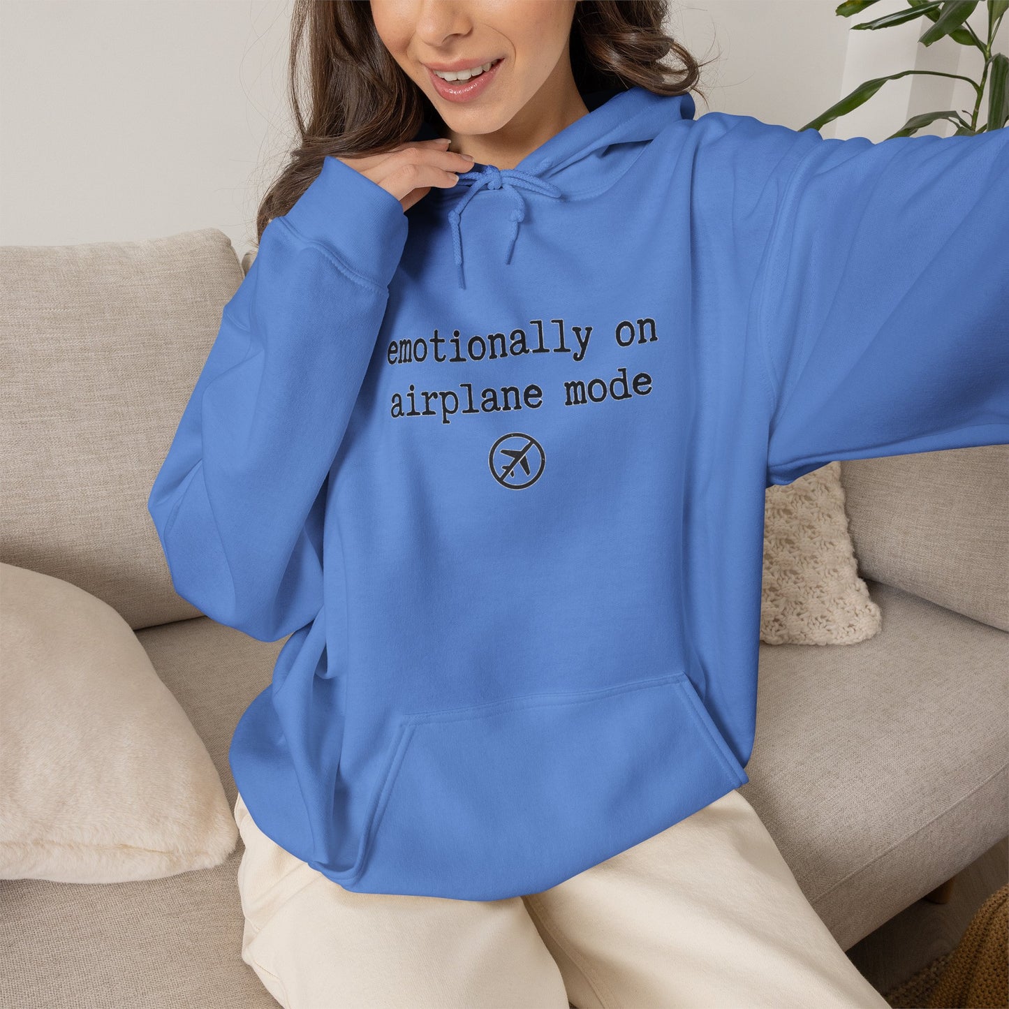 Emotionally on Airplane Mode Hoodie