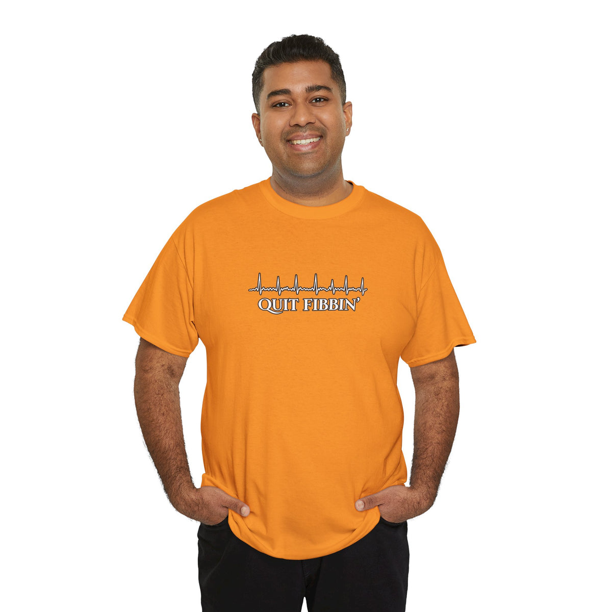 Quit Fibbin’ ECG Shirt | Funny Atrial Fibrillation EKG Tee | Telemetry Monitor Tech Shirt | Cardiac Nurse Healthcare Gift