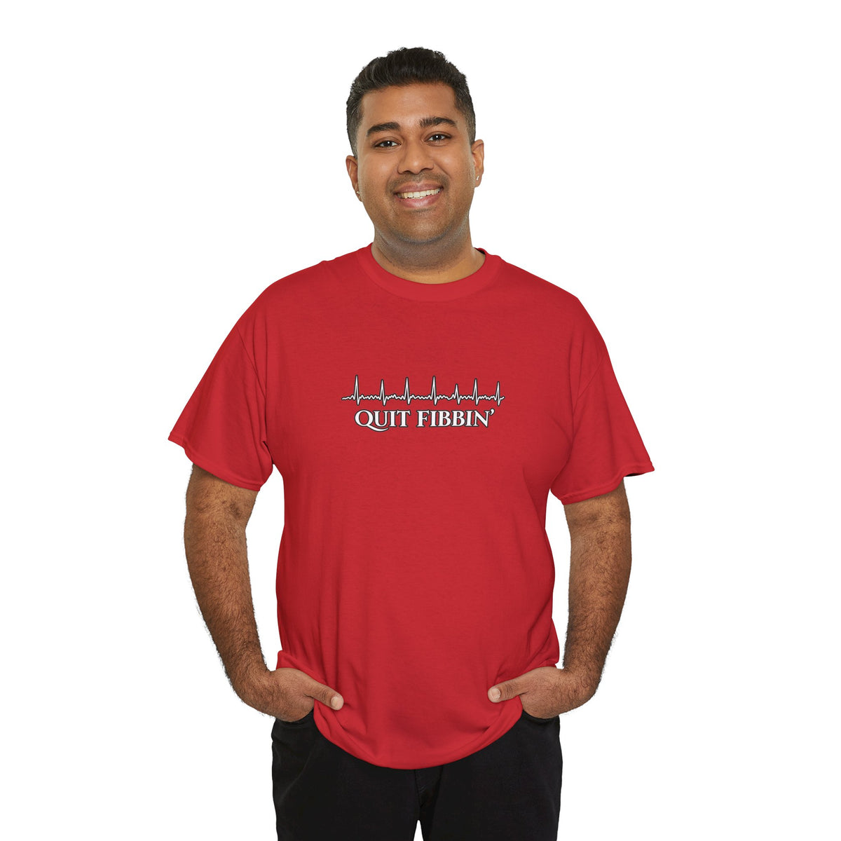 Quit Fibbin’ ECG Shirt | Funny Atrial Fibrillation EKG Tee | Telemetry Monitor Tech Shirt | Cardiac Nurse Healthcare Gift