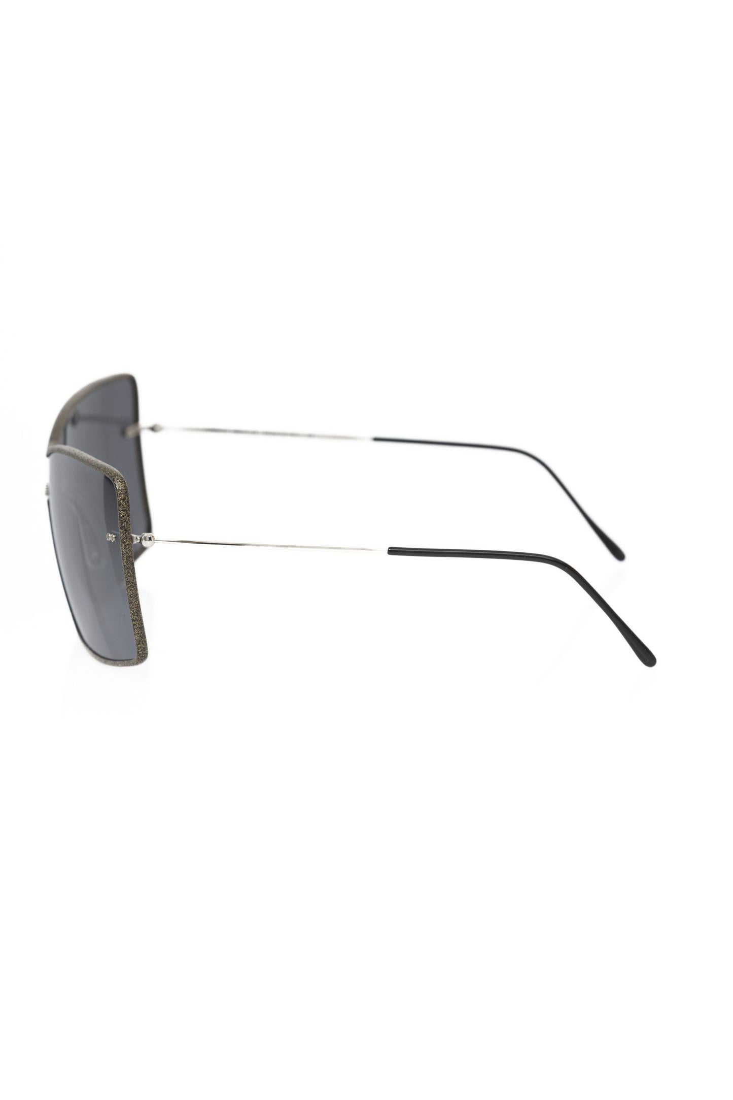 Black Metallic Fiber Women Sunglasses