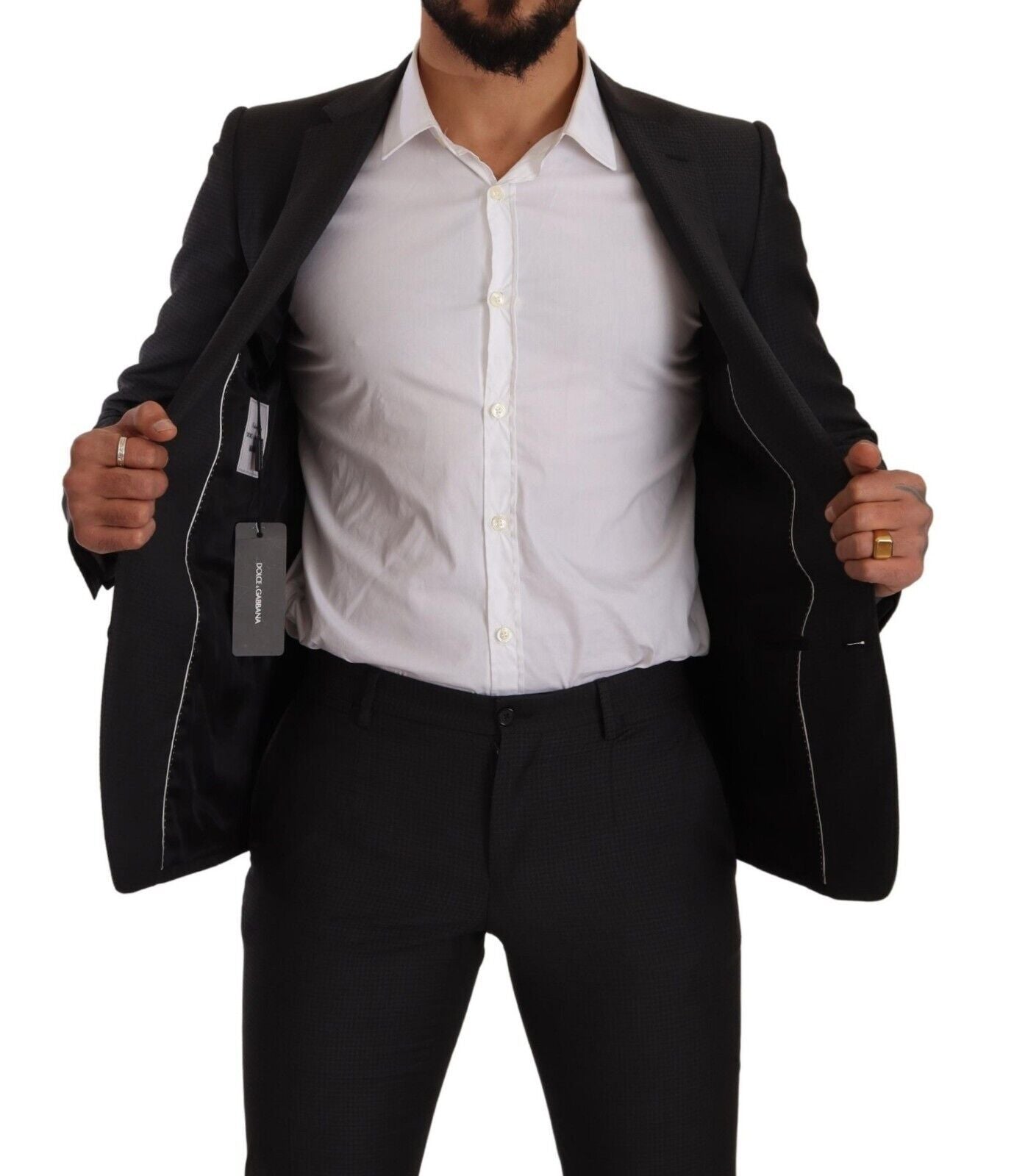 Dark Gray MARTINI Single Breasted 2 Piece Suit