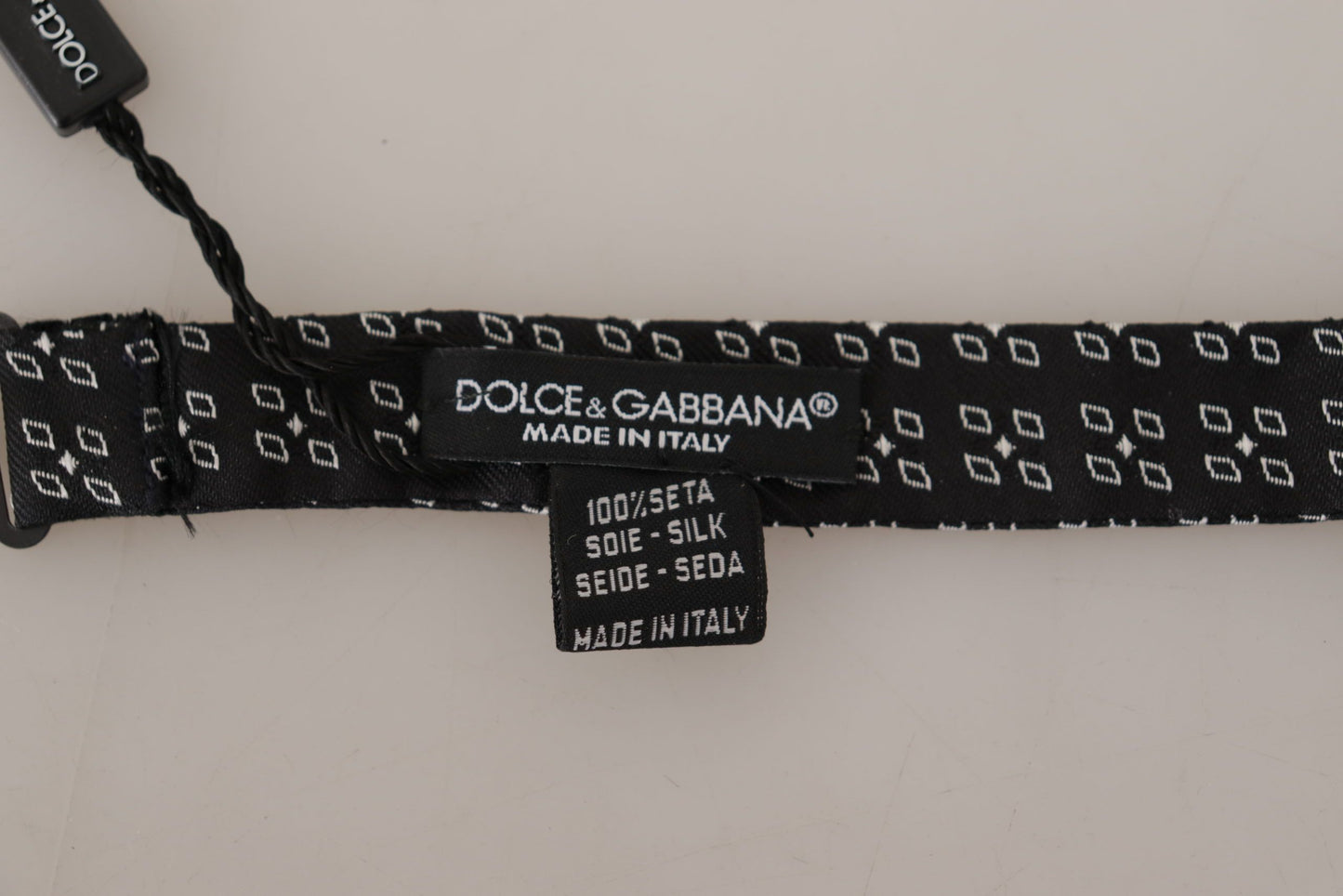 Dark Gray White Polka Dot 100% Silk Neck Papillon Tie