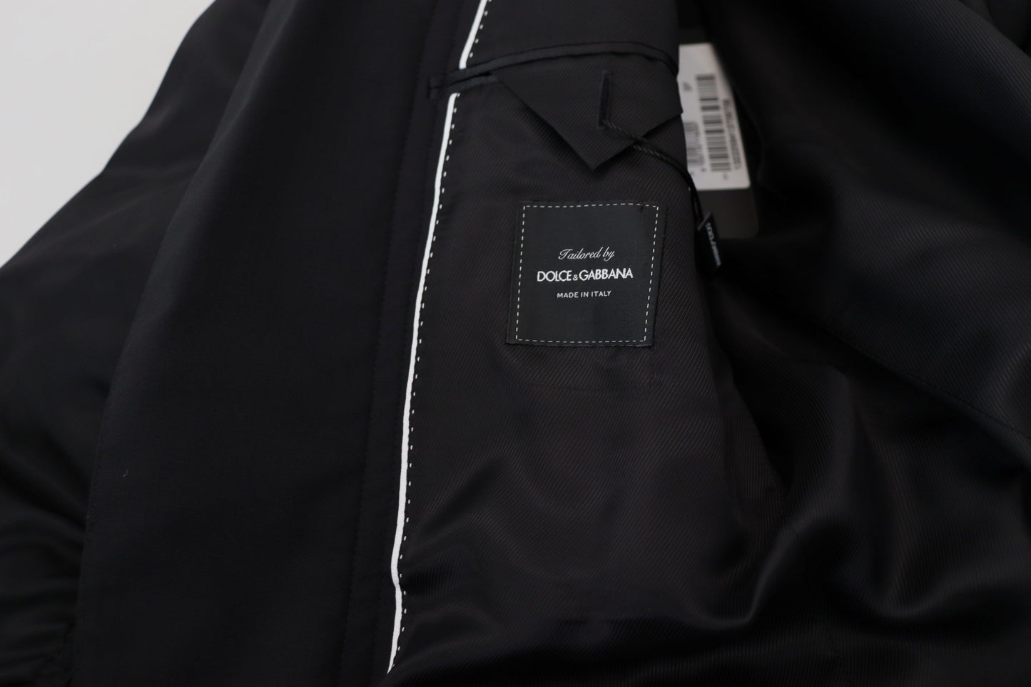 Black Wool Full Zip Long Sleeves Jacket