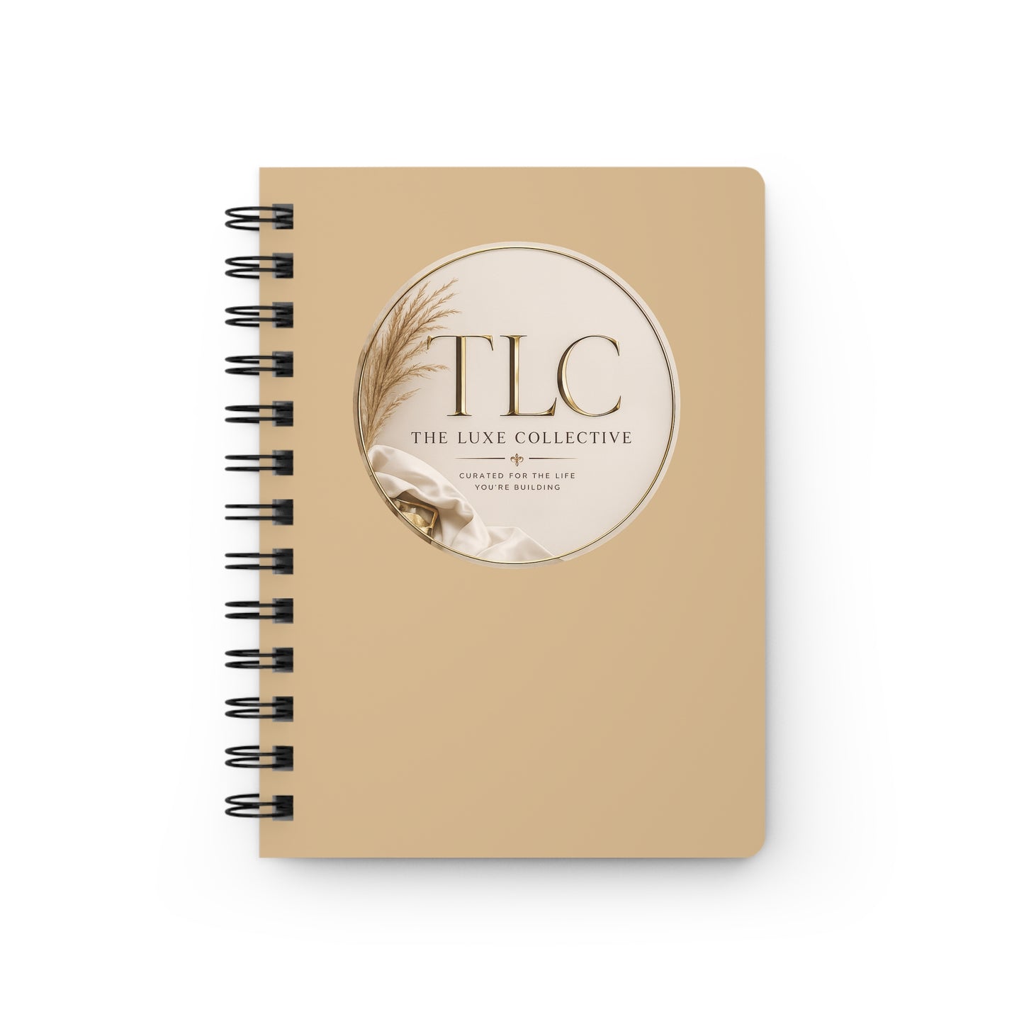 TLC The Luxe Collective Spiral Journal — Neutral Boho Notebook for Journaling, Notes & Planning