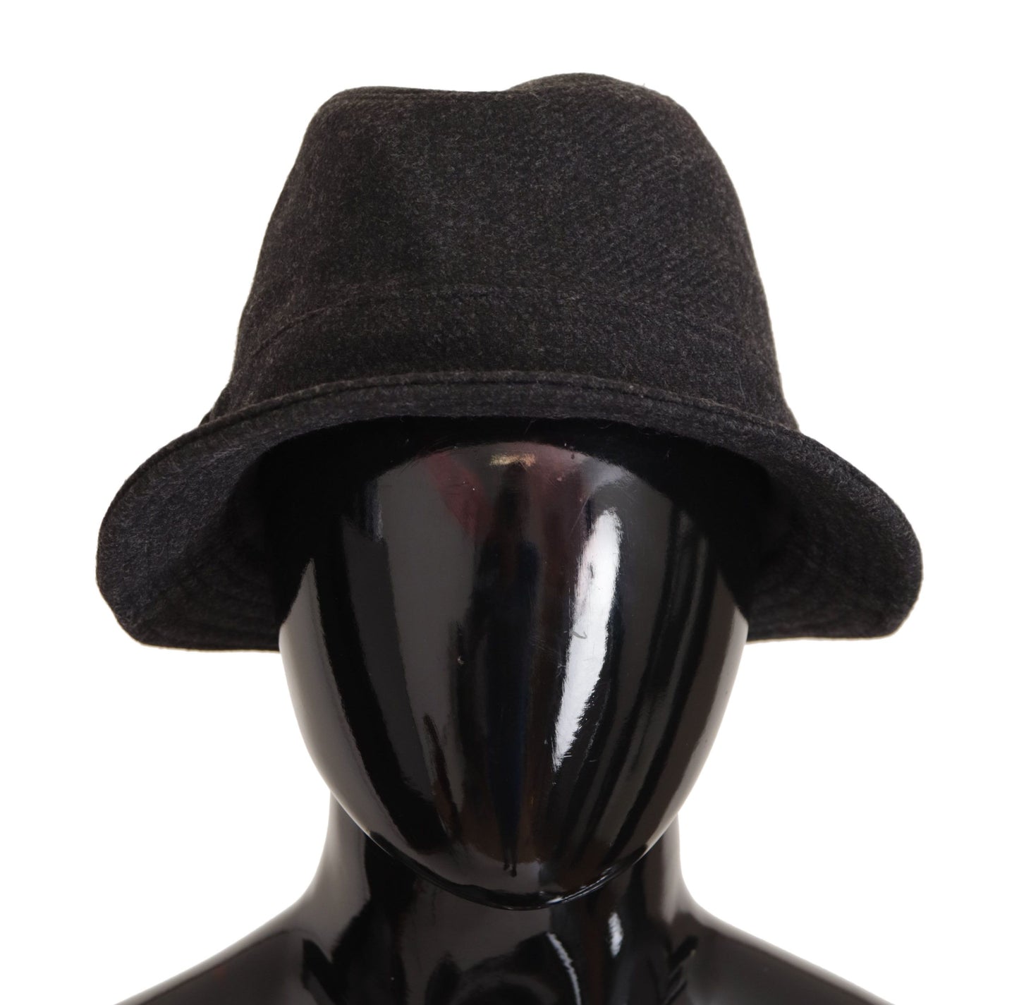 Gray Virgin Wool Logo Fedora Trilby Cappello Hat