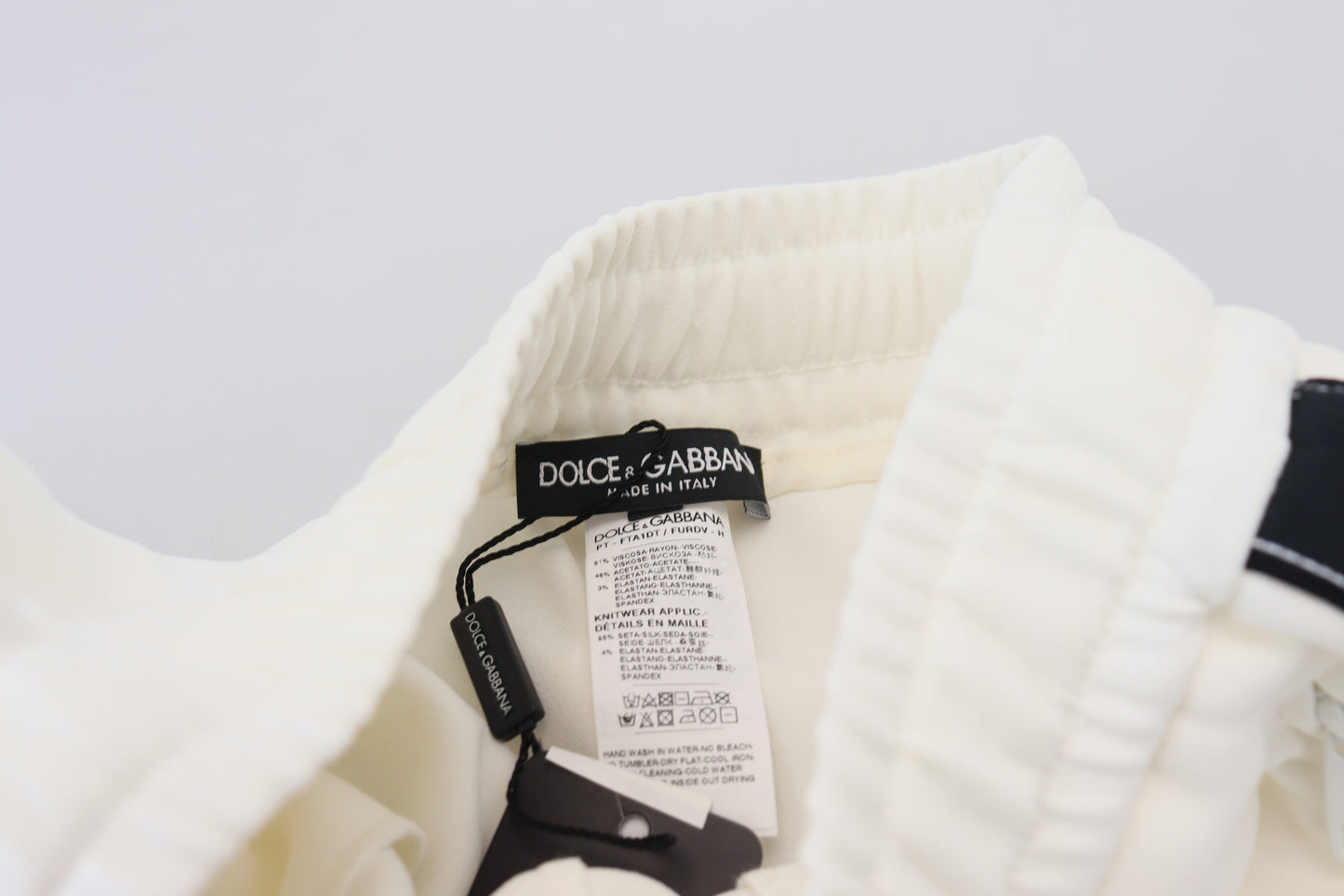 White DG Logo Sweatpants Pants