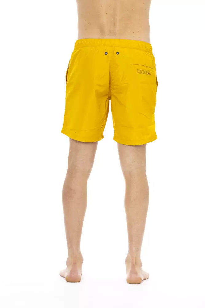 Light Blue Polyester Men's Swimsuit
