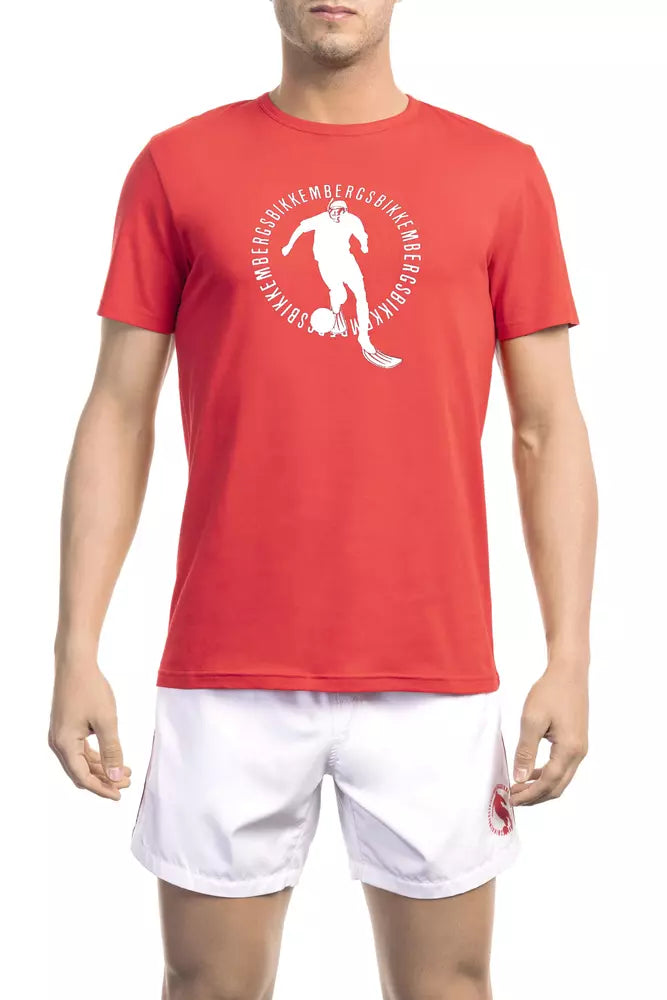 Black Cotton Men T-shirt