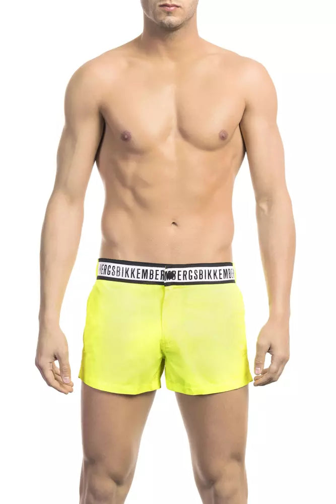 Black Polyamide Men Swimsuit