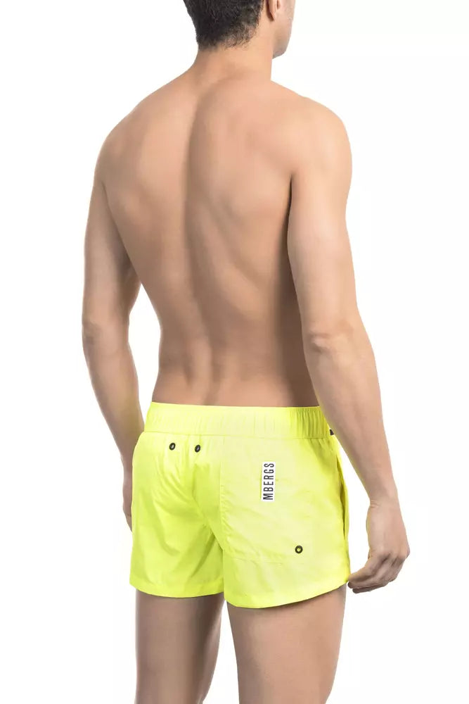 Black Polyamide Men Swimsuit