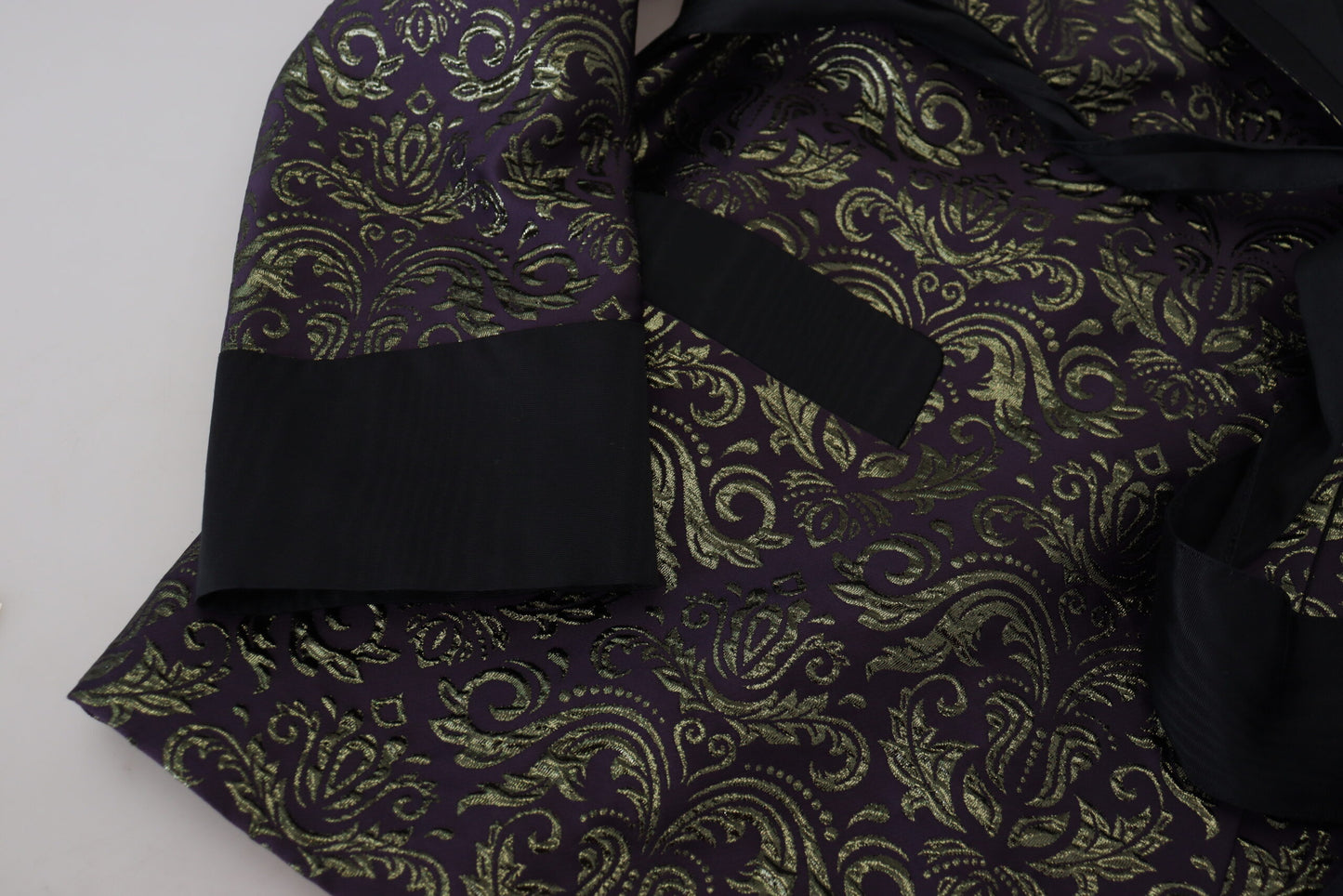 Dark Gray Purple Baroque Jacket Blazer Robe
