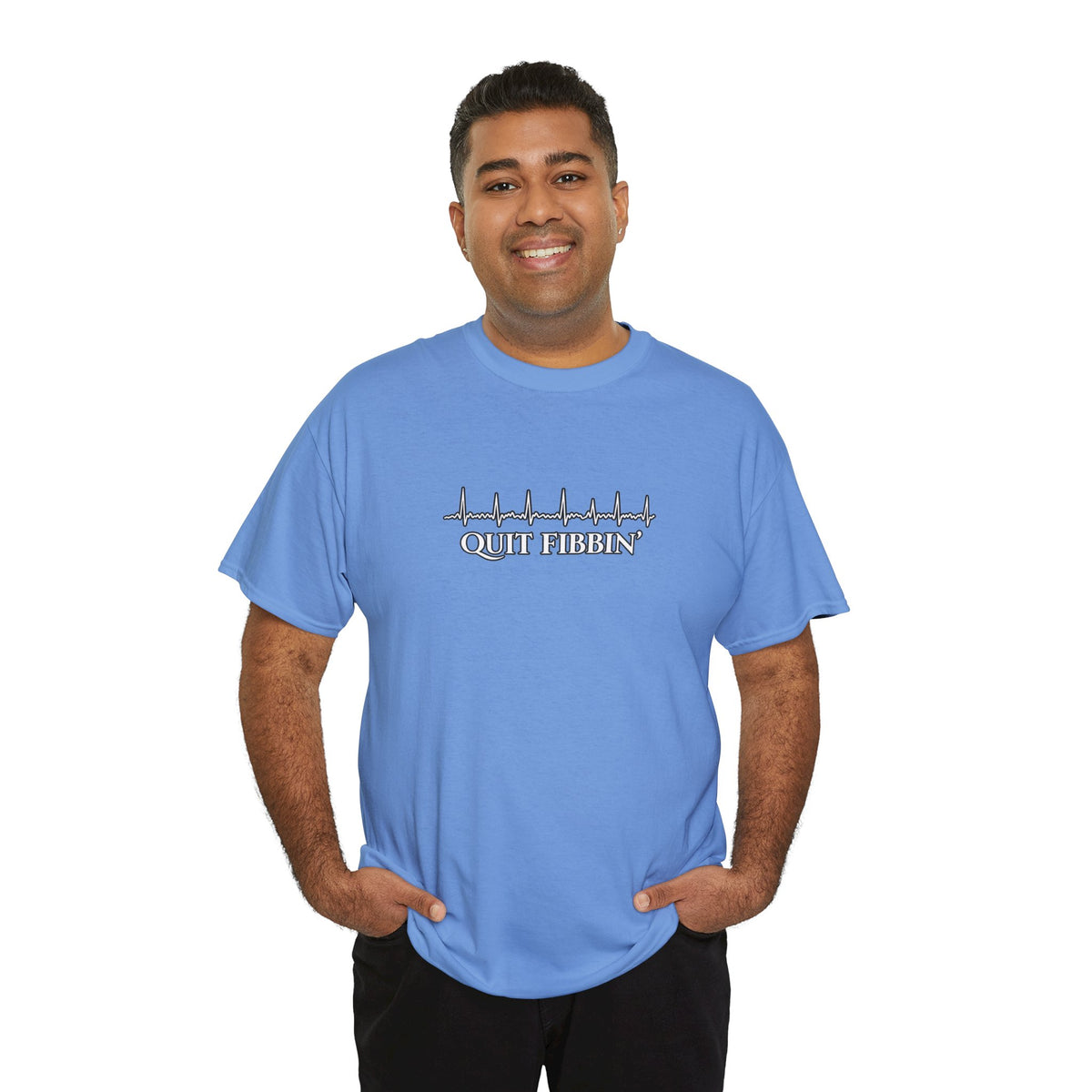 Quit Fibbin’ ECG Shirt | Funny Atrial Fibrillation EKG Tee | Telemetry Monitor Tech Shirt | Cardiac Nurse Healthcare Gift