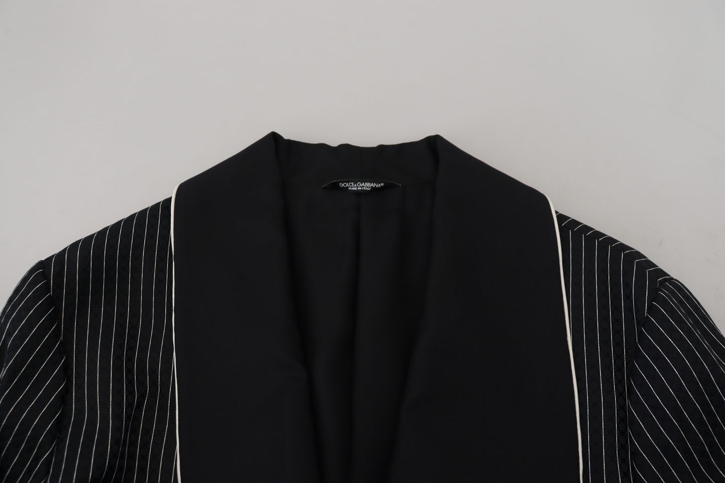 Dark Gray Robe Striped DG Patch Jacket Men Blazer