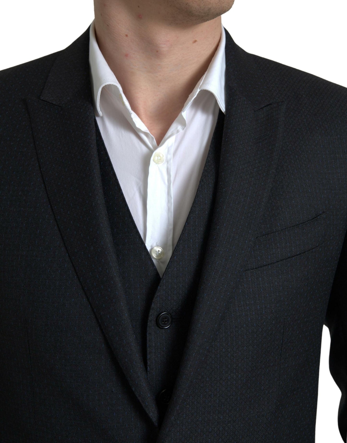 Dark Gray 3 Piece Single Breasted MARTINI Suit