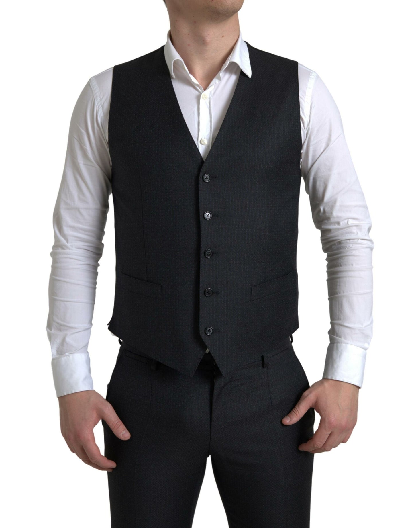 Dark Gray 3 Piece Single Breasted MARTINI Suit