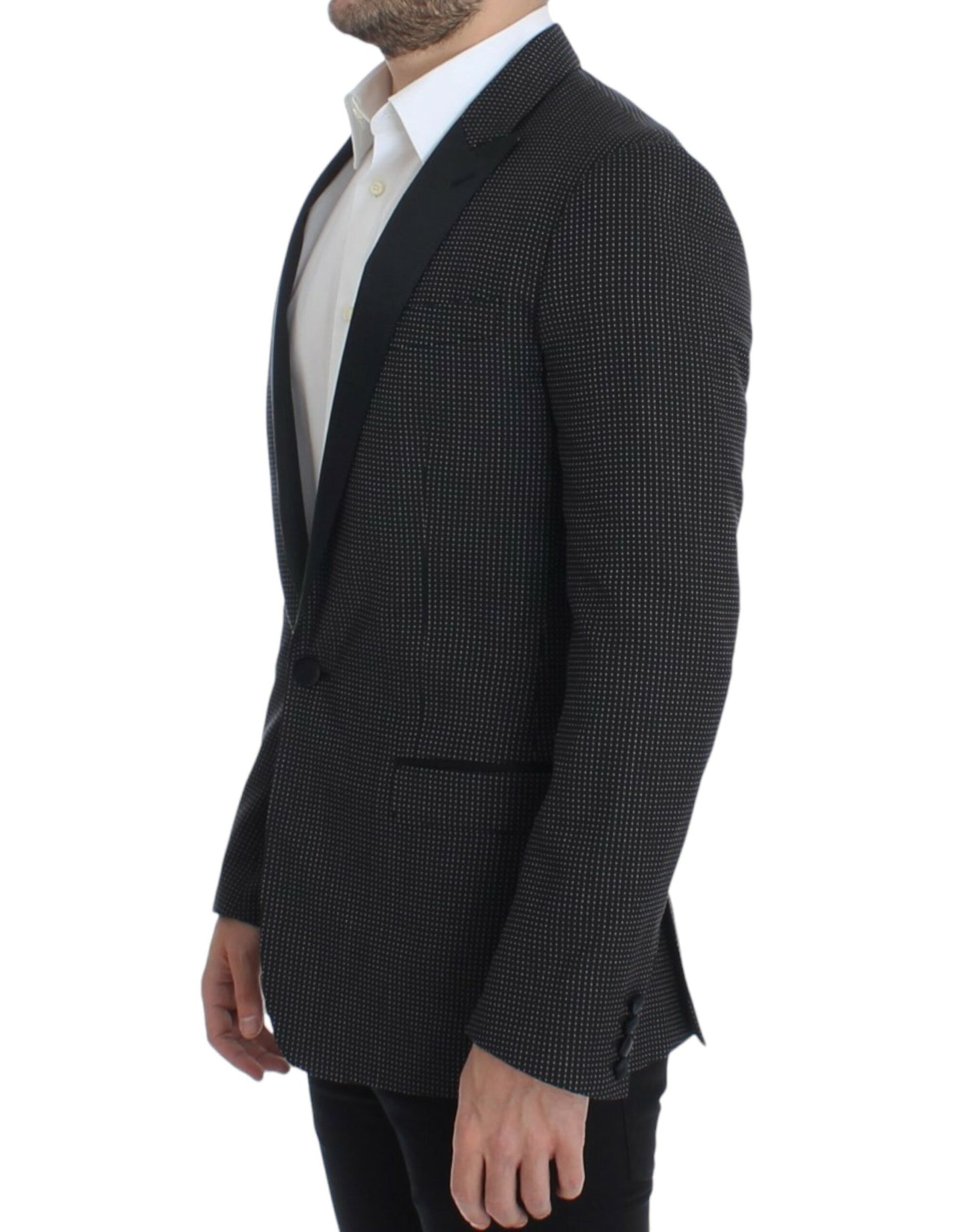 Dark Gray Wool Silk Slim MARTINI Jacket Blazer