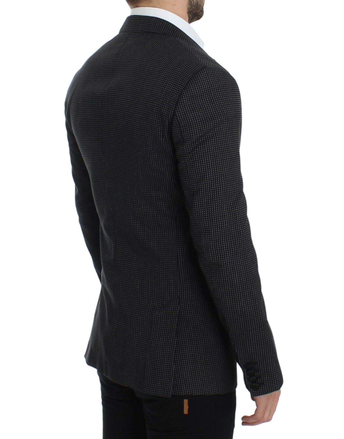 Dark Gray Wool Silk Slim MARTINI Jacket Blazer